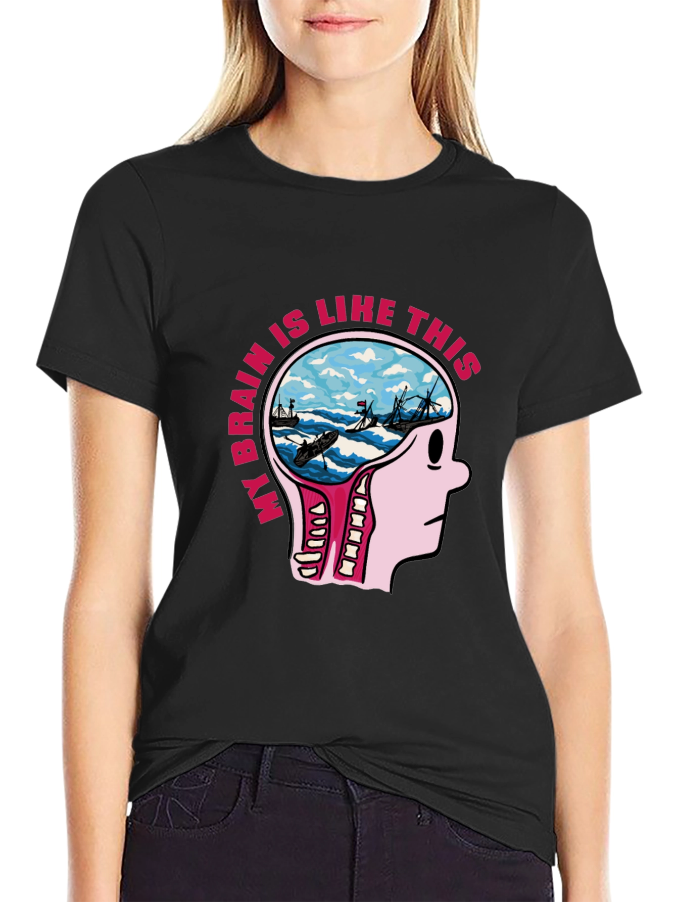 Brainstorm Tee - Novelty Graphic T-Shirt for Thinkers