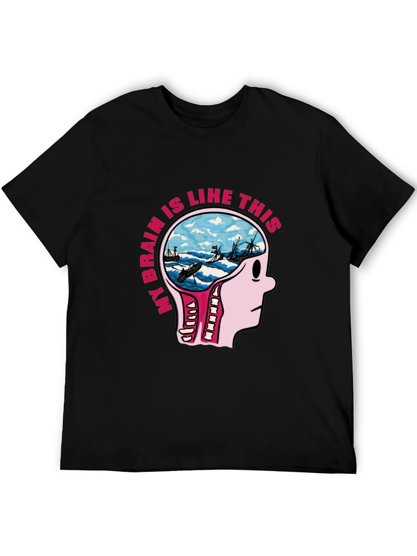Brainstorm Tee - Novelty Graphic T-Shirt for Thinkers