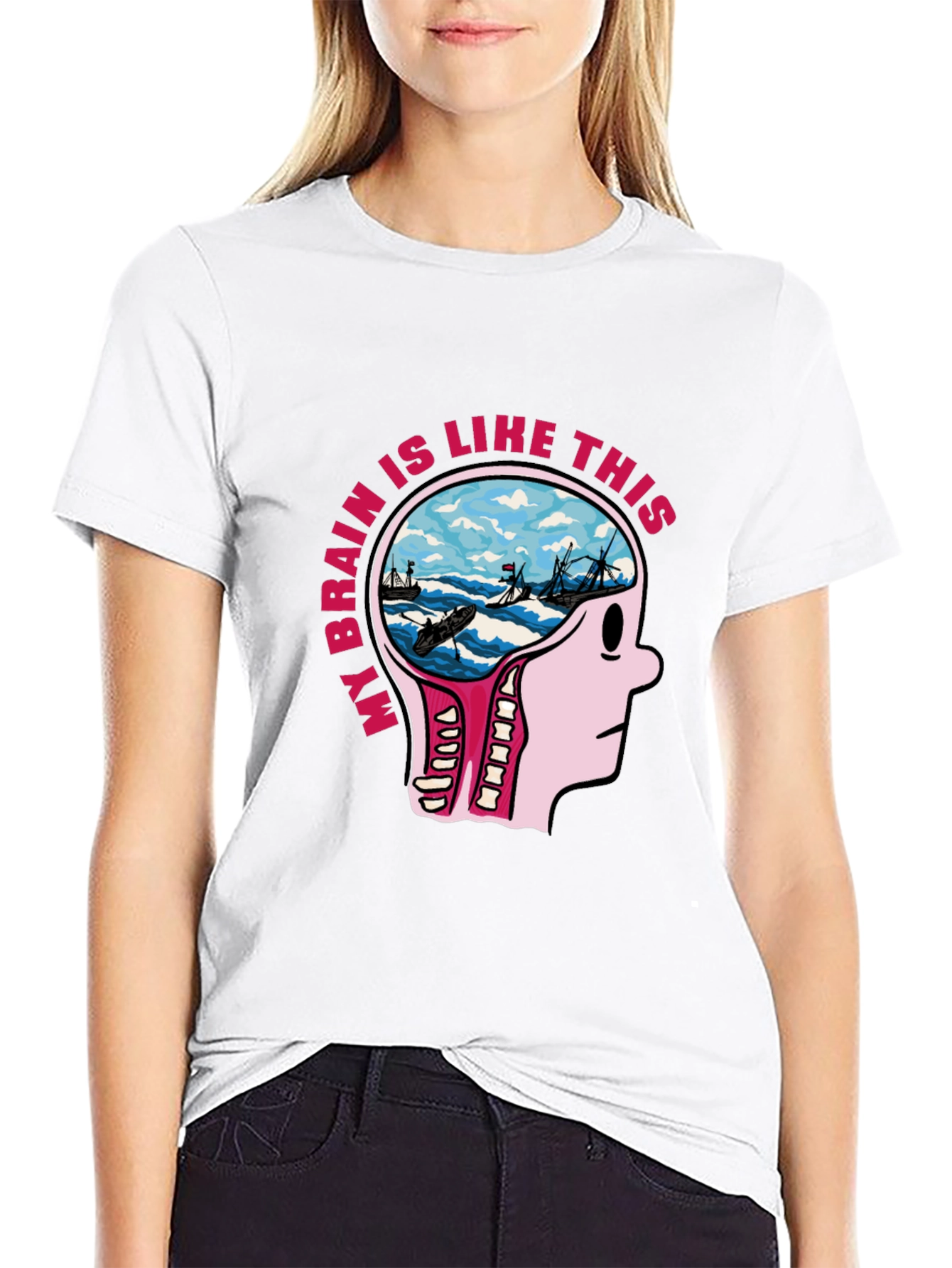 Brainstorm Tee - Novelty Graphic T-Shirt for Thinkers