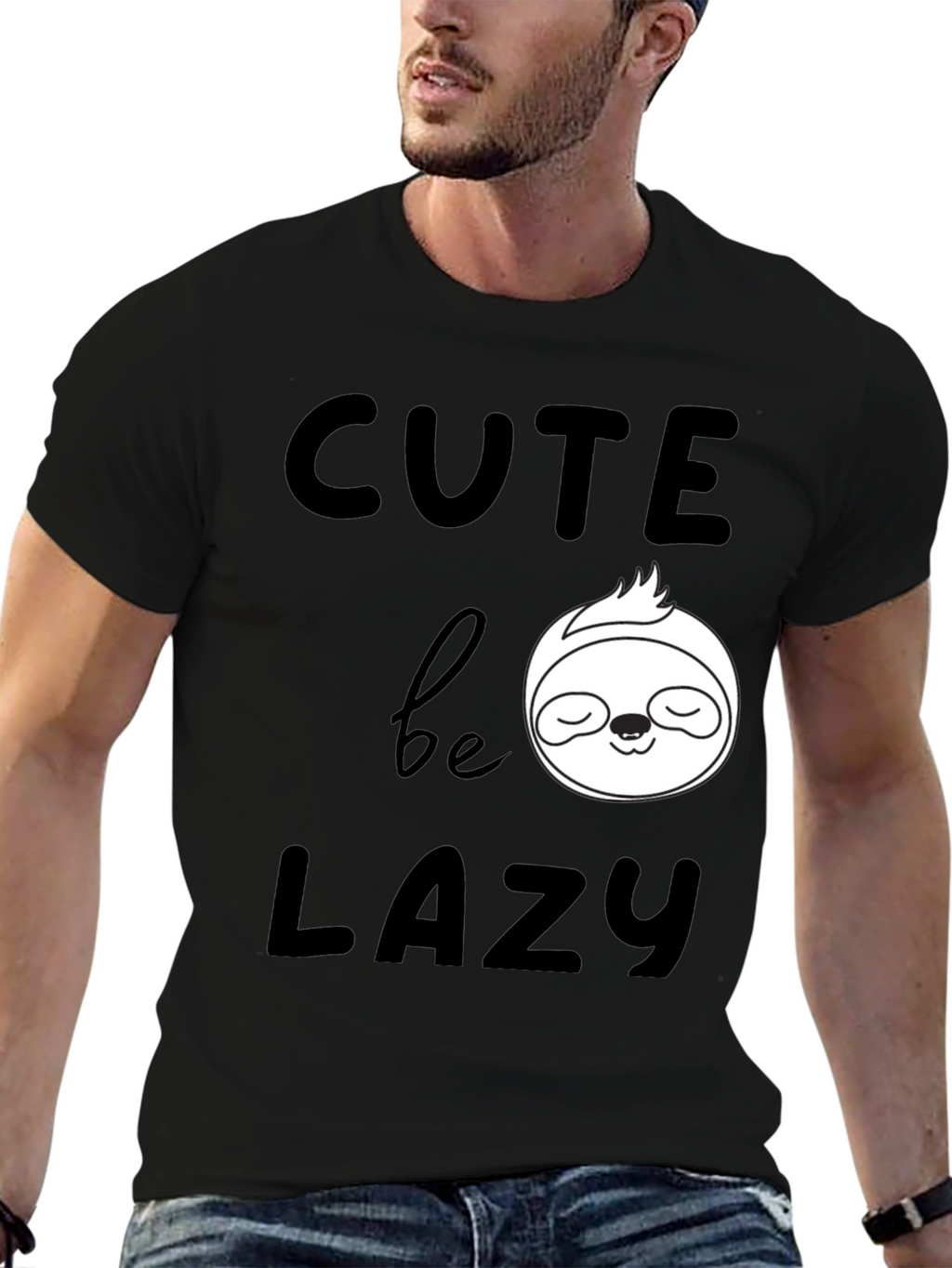 Cute Be Lazy Sloth Graphic T-Shirt