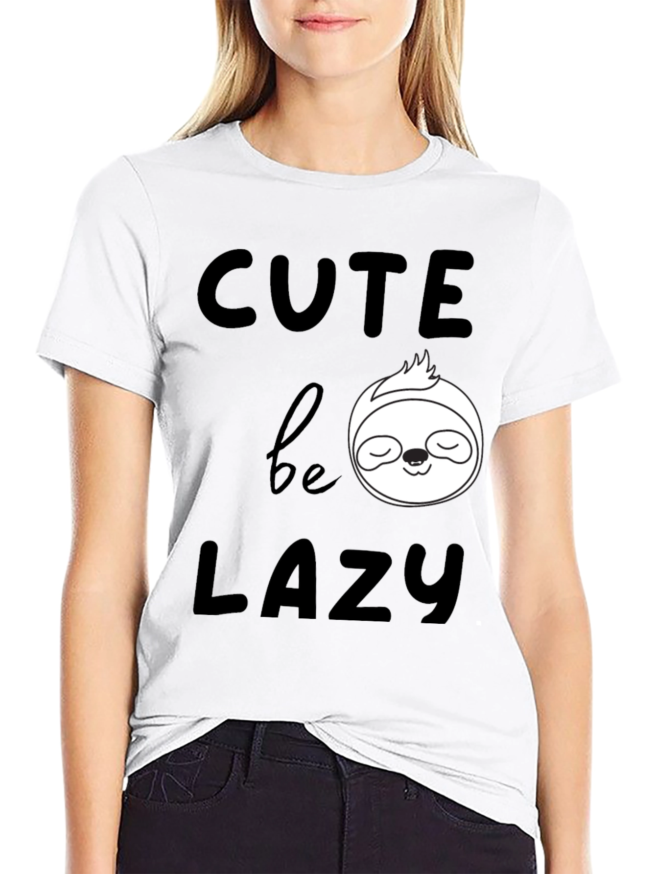 Cute Be Lazy Sloth Graphic T-Shirt