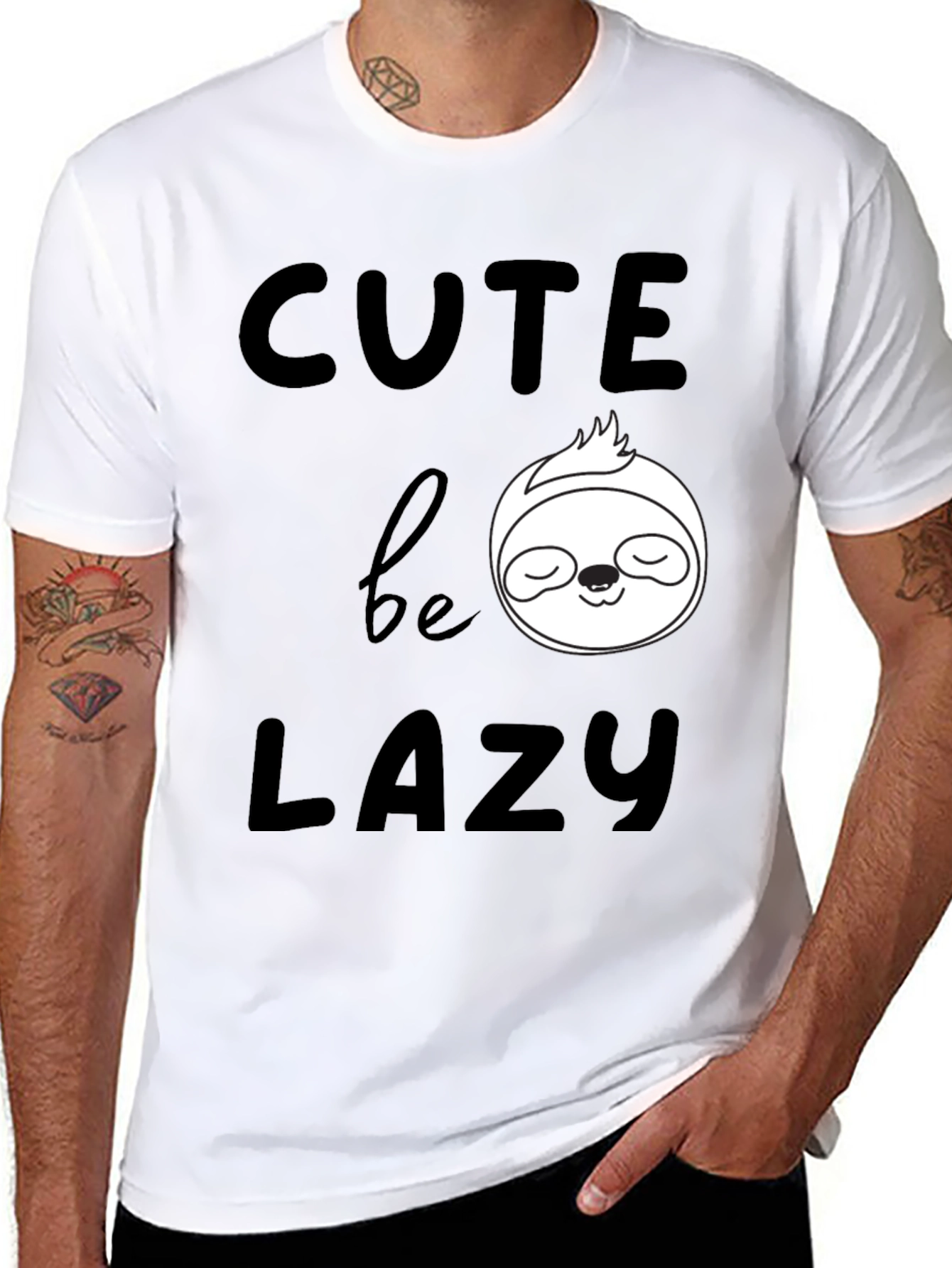 Cute Be Lazy Sloth Graphic T-Shirt