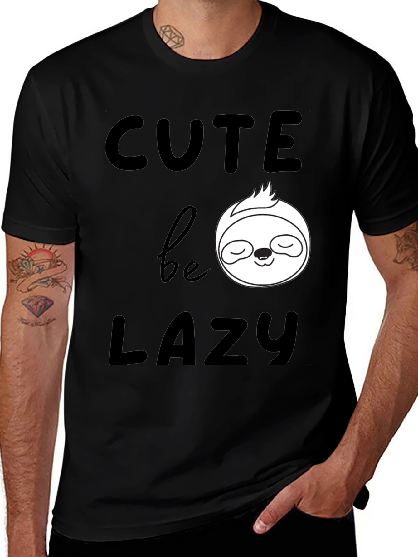 Cute Be Lazy Sloth Graphic T-Shirt