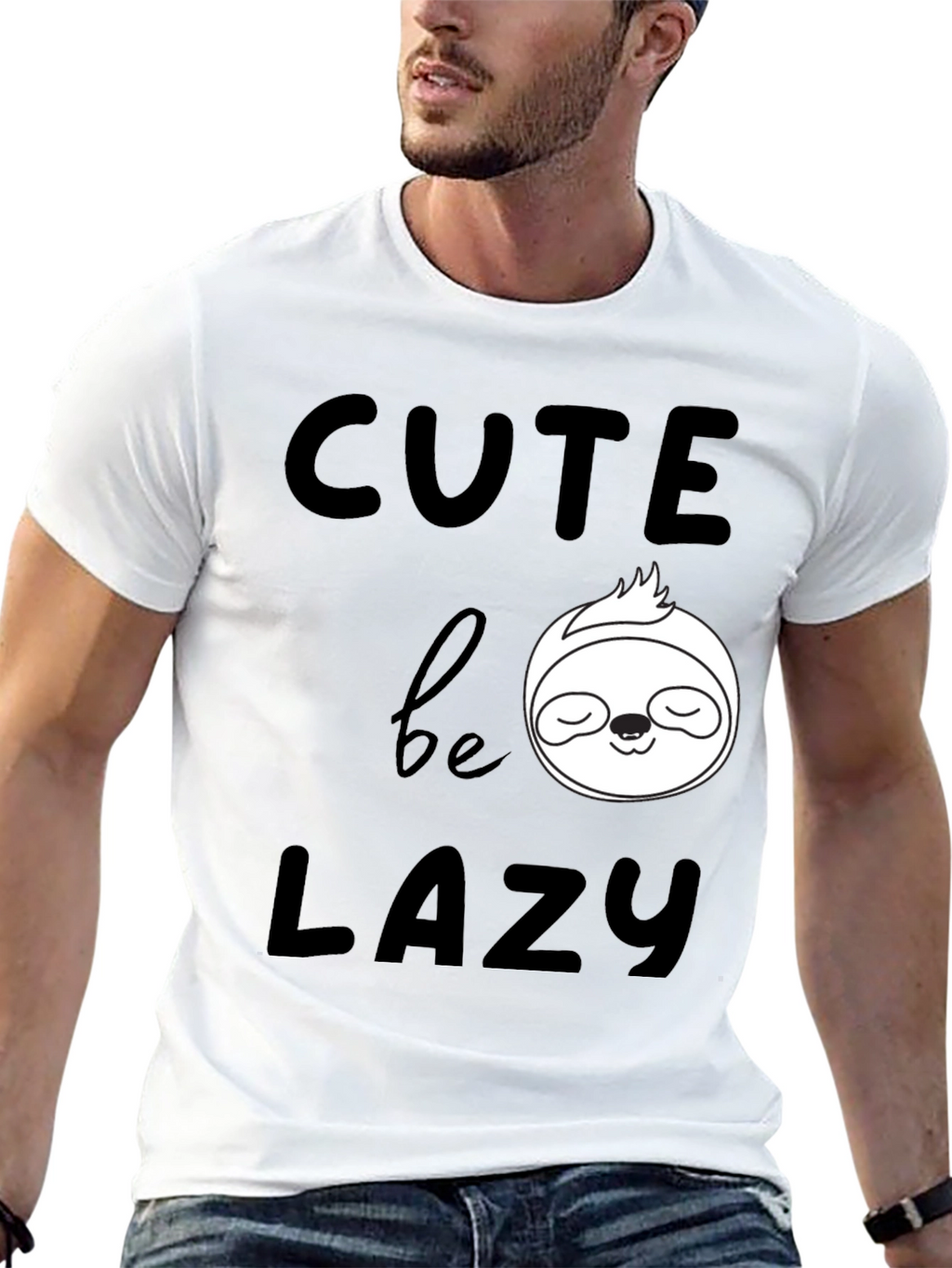 Cute Be Lazy Sloth Graphic T-Shirt