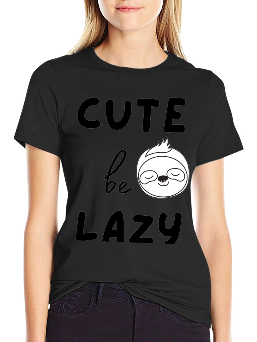 Cute Be Lazy Sloth Graphic T-Shirt