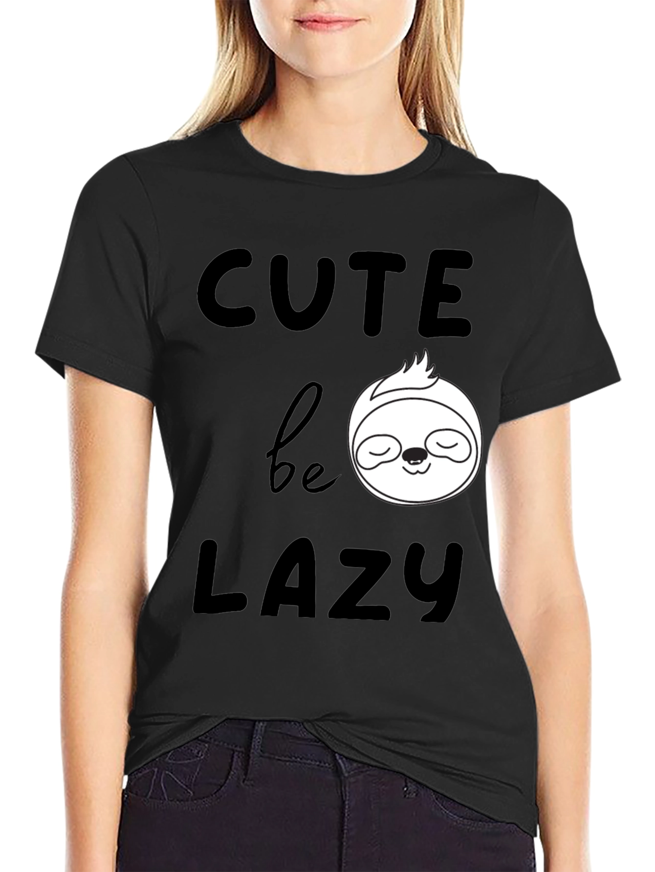 Cute Be Lazy Sloth Graphic T-Shirt