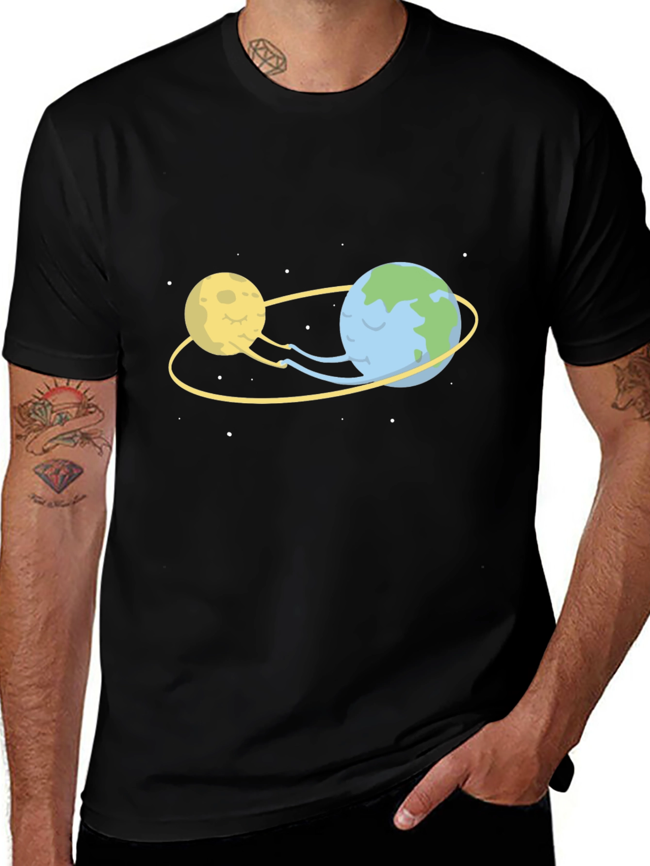 Earth & Moon Orbit T-Shirt - Graphic Tee