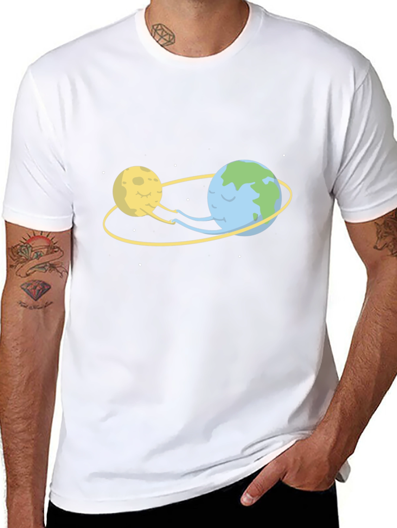 Earth & Moon Orbit T-Shirt - Graphic Tee