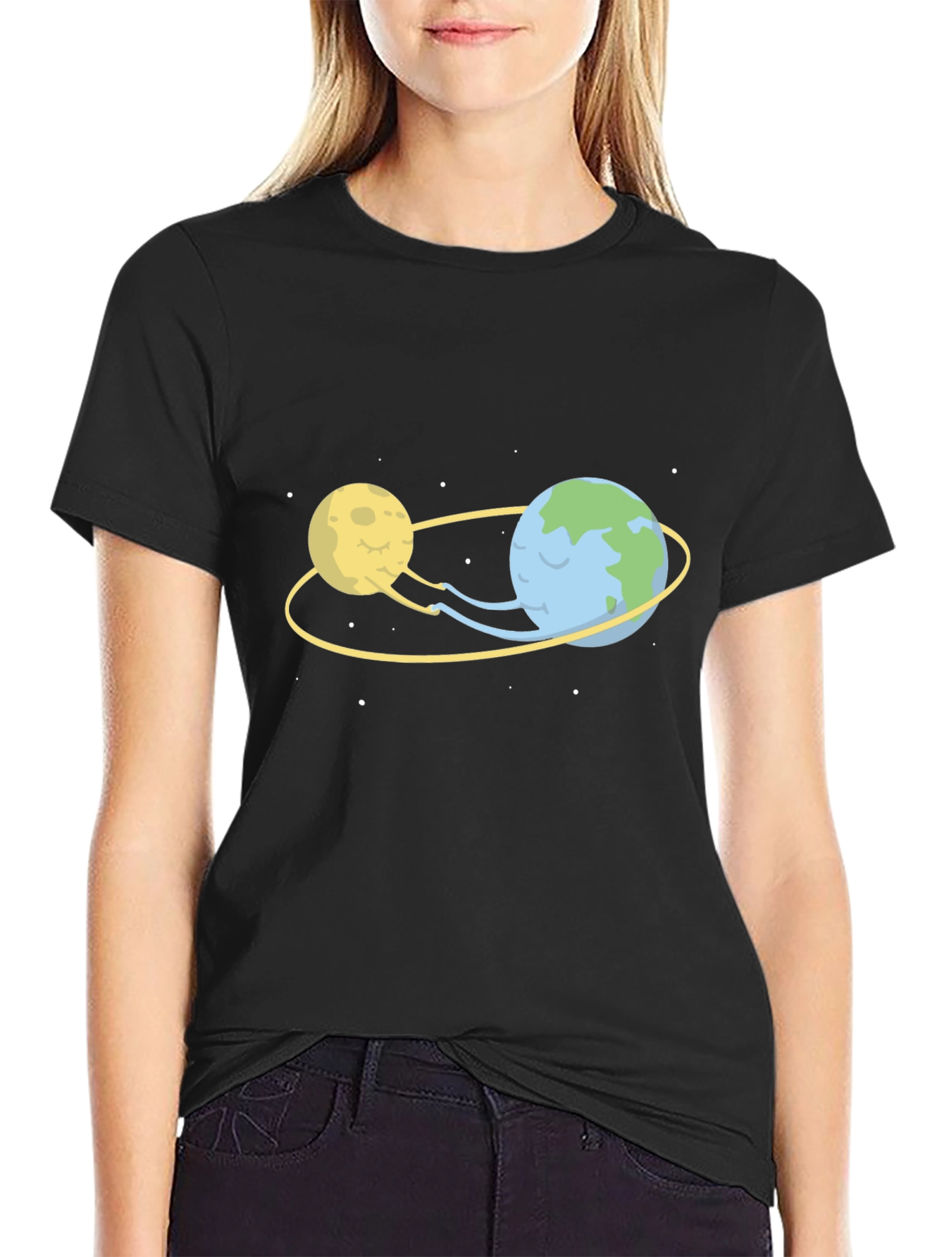 Earth & Moon Orbit T-Shirt - Graphic Tee