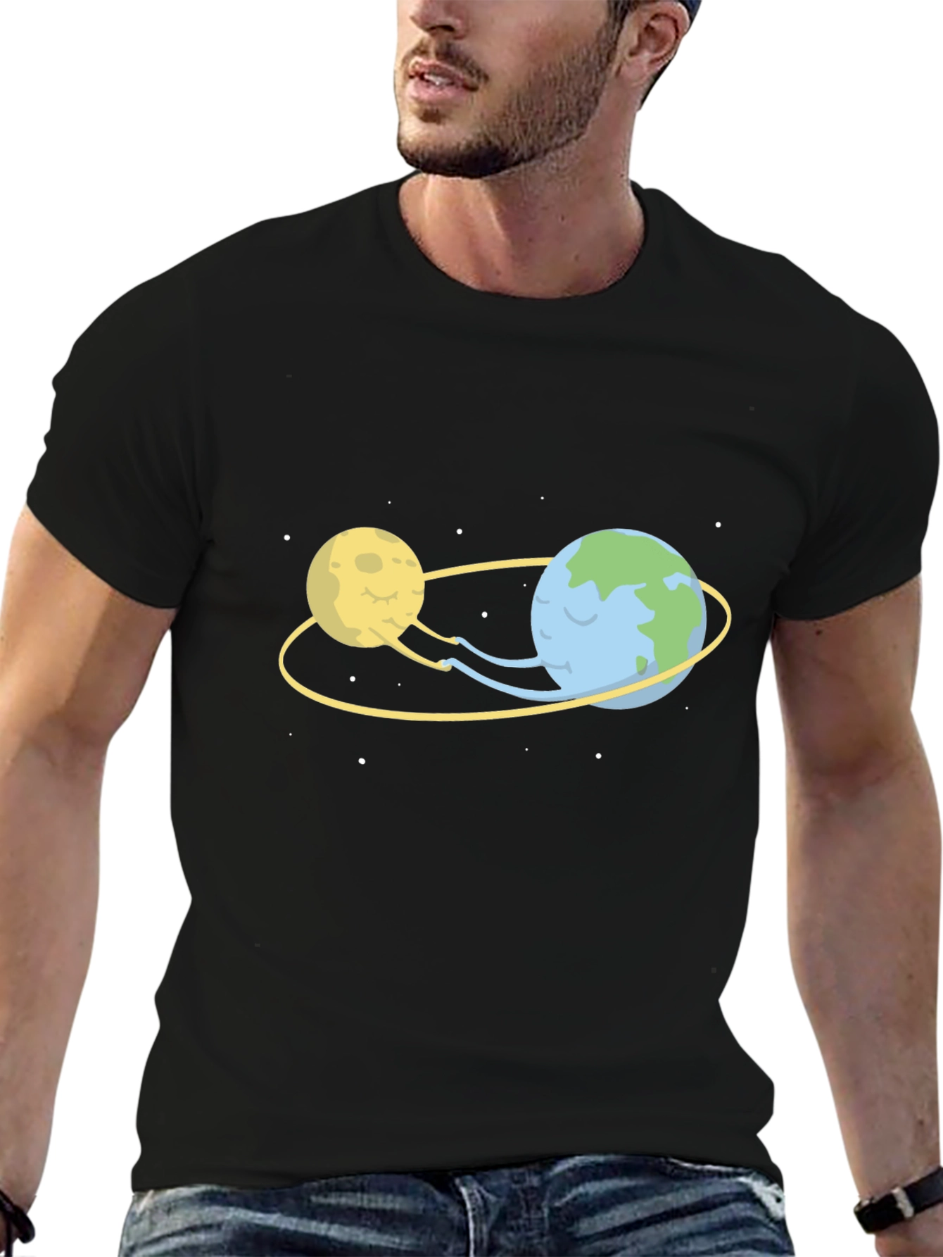 Earth & Moon Orbit T-Shirt - Graphic Tee