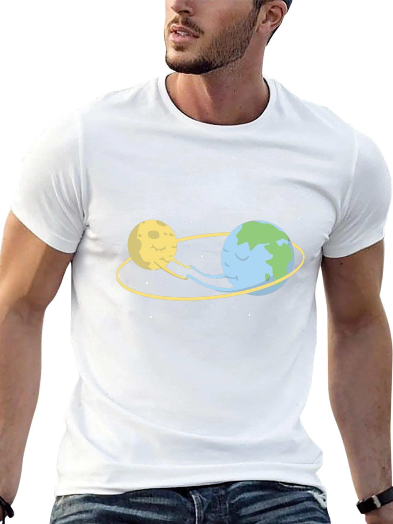 Earth & Moon Orbit T-Shirt - Graphic Tee