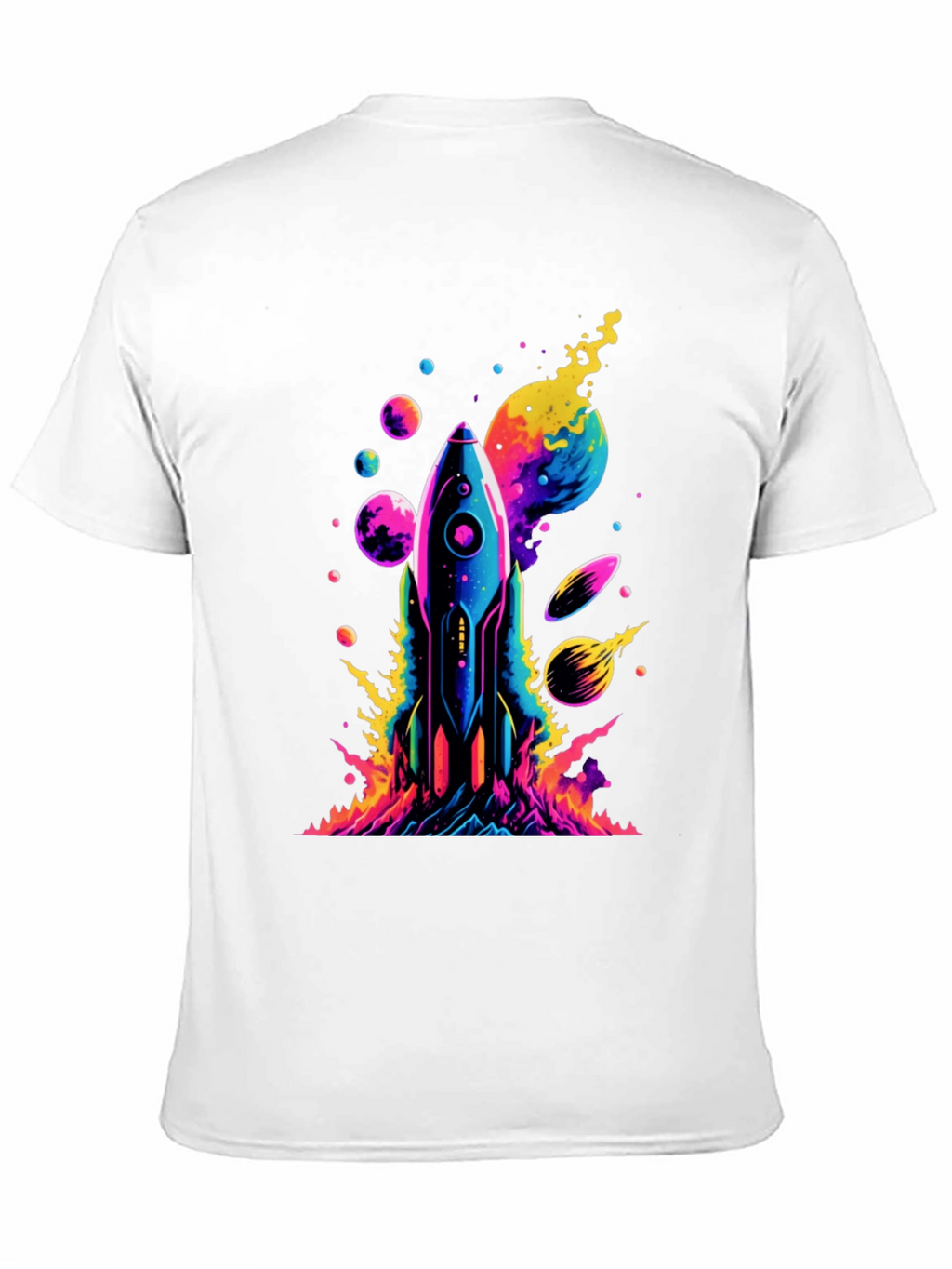 Cosmic Rocket T-Shirt - Vivid Space Design