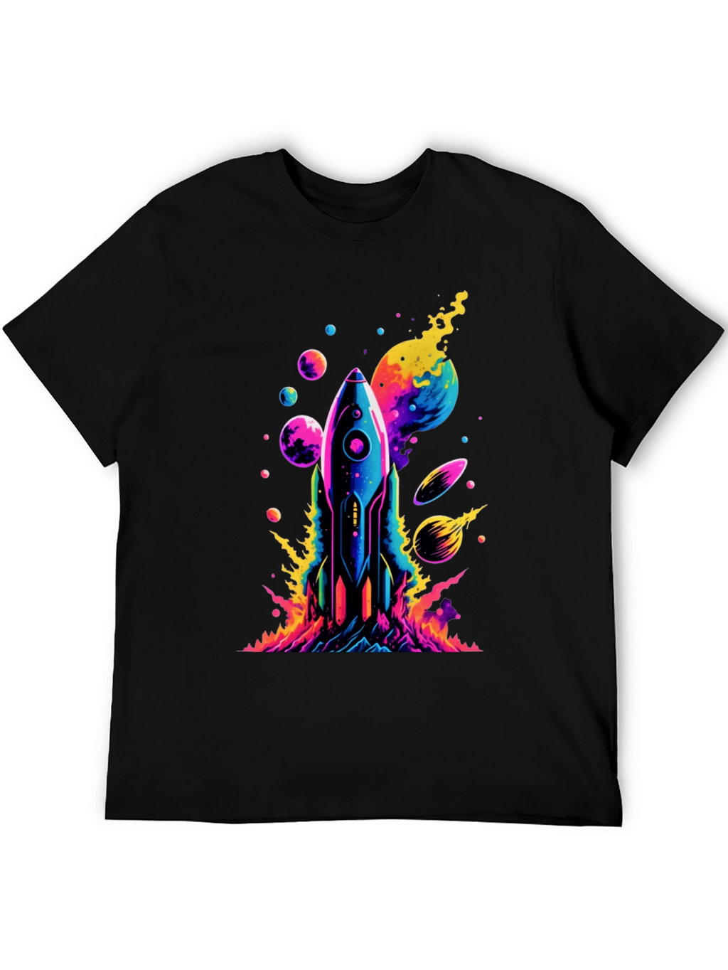 Cosmic Rocket T-Shirt - Vivid Space Design