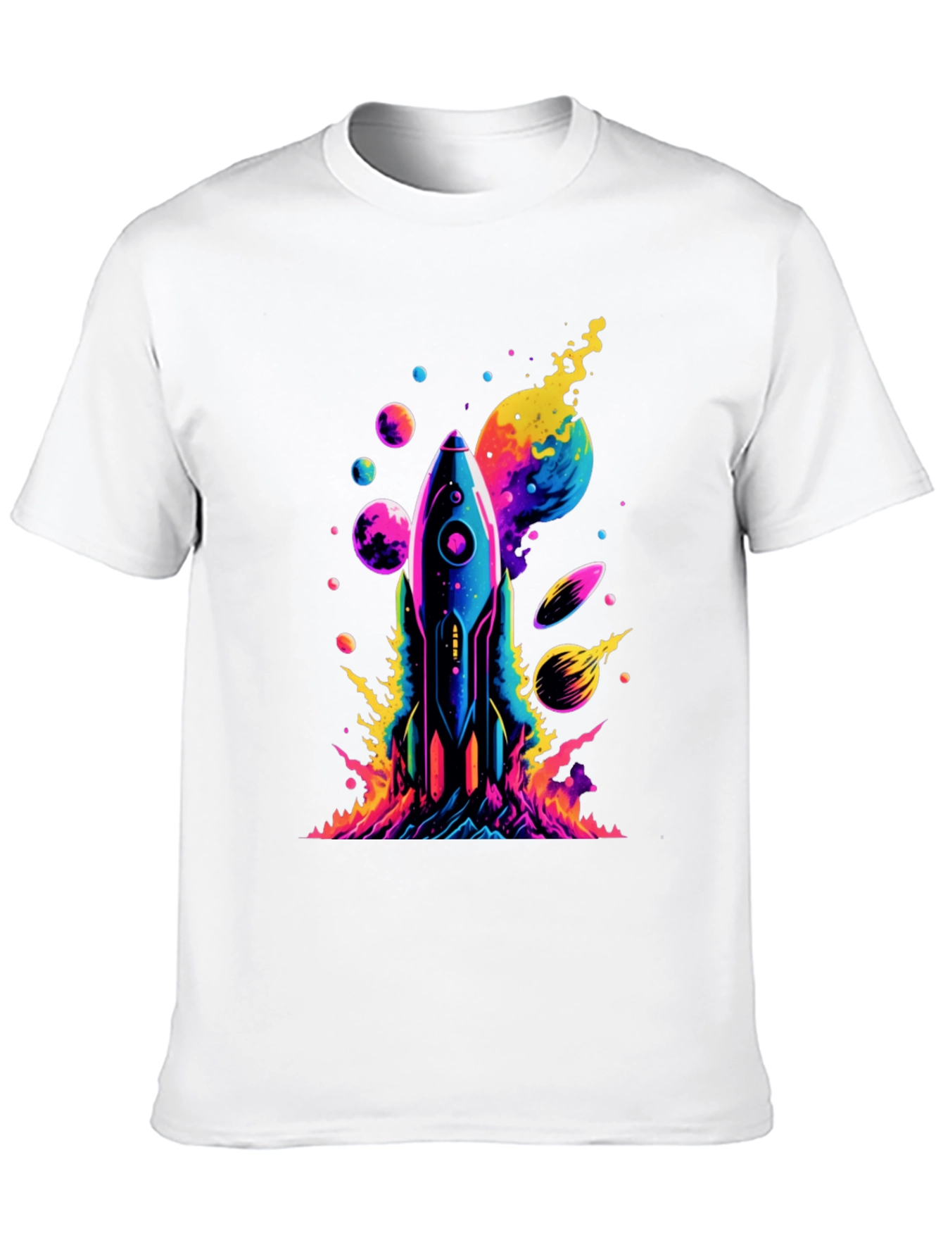 Cosmic Rocket T-Shirt - Vivid Space Design