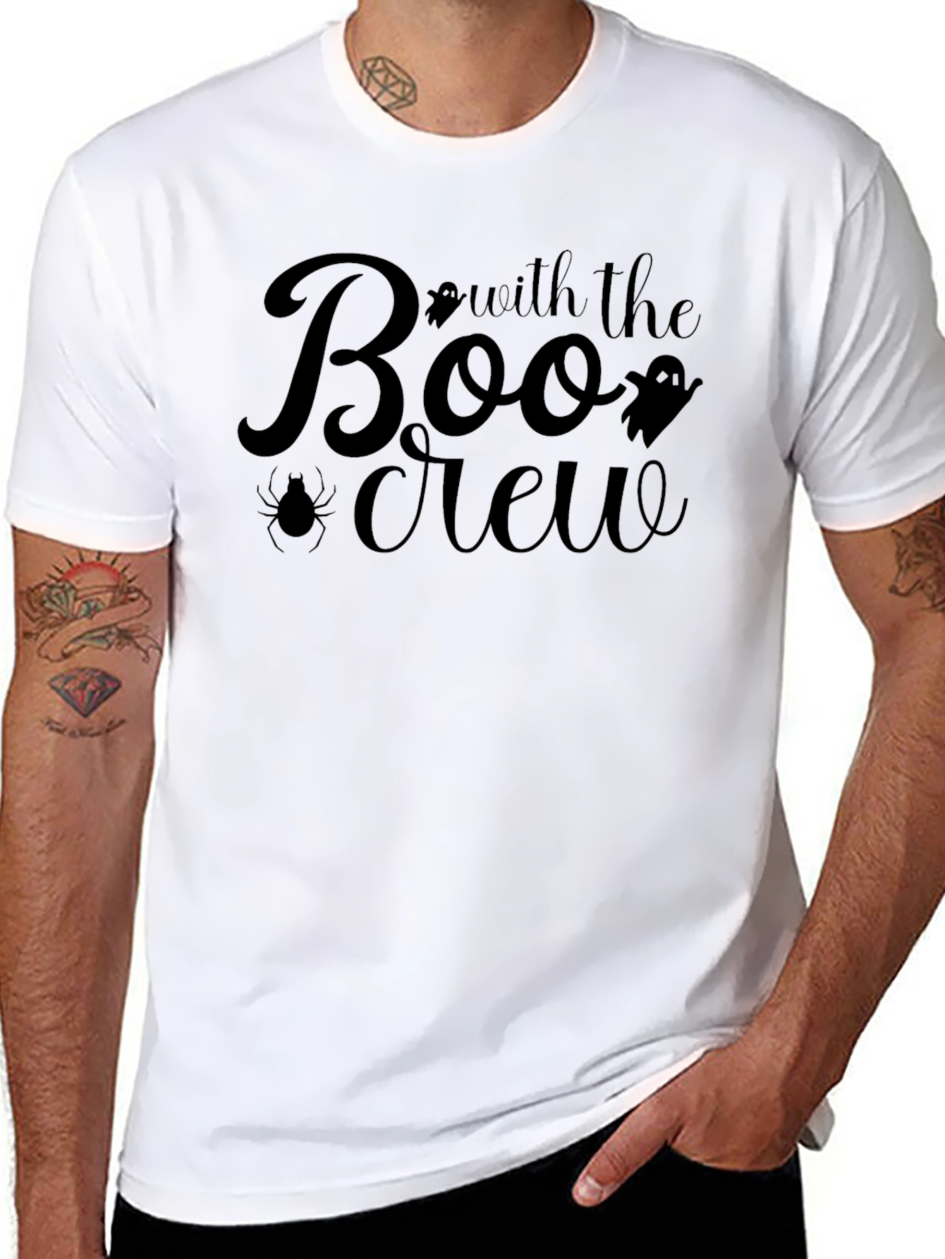 Boo Crew Halloween T-Shirt Black Tee