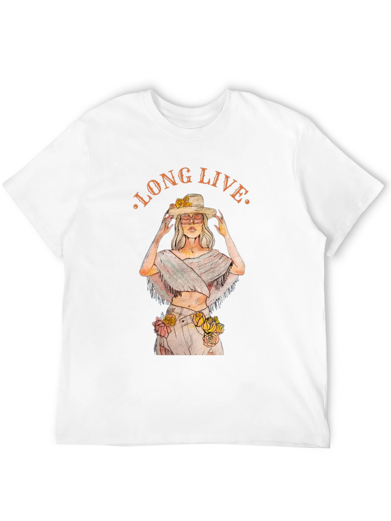 Long Live Floral Graphic Tee - Black