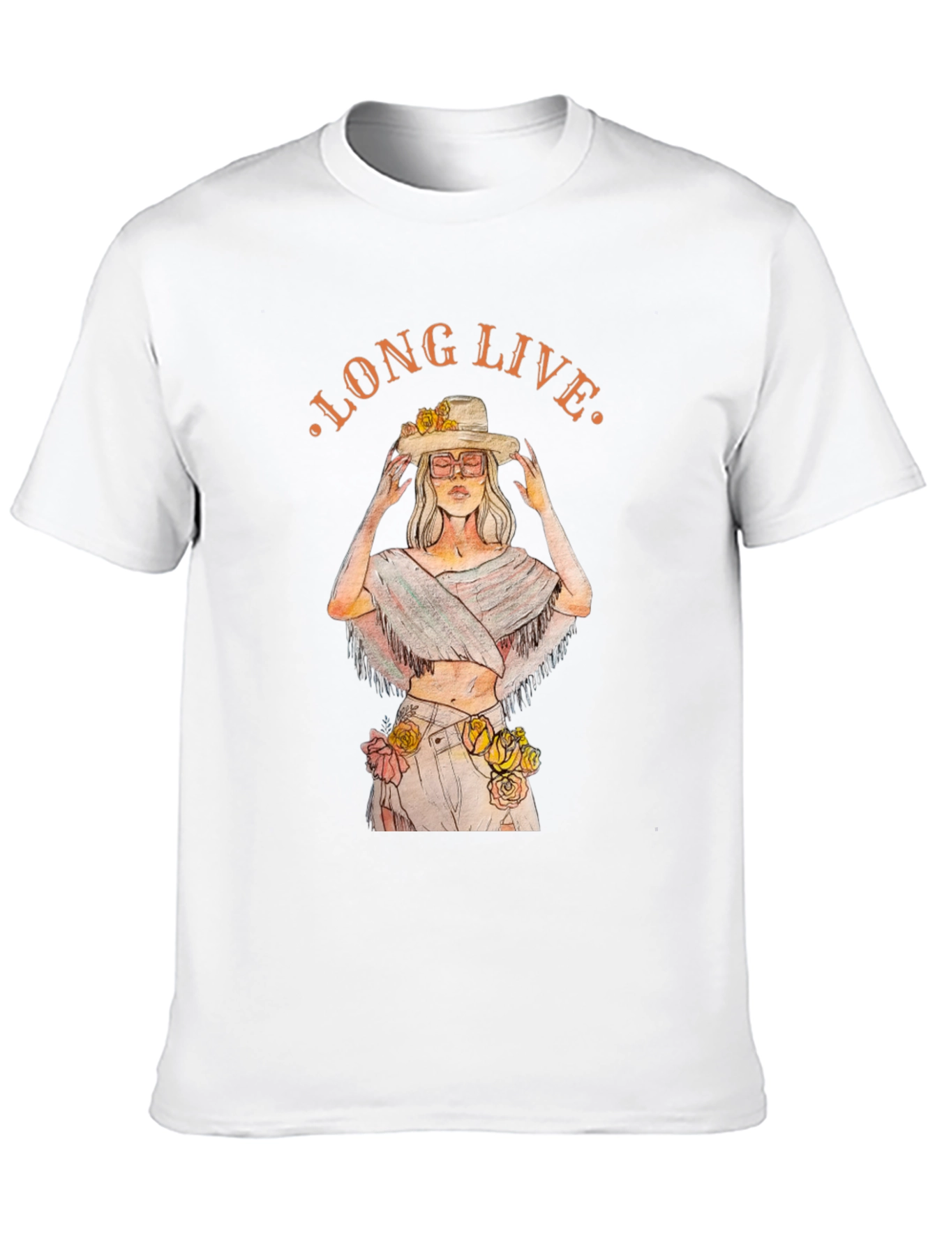 Long Live Floral Graphic Tee - Black