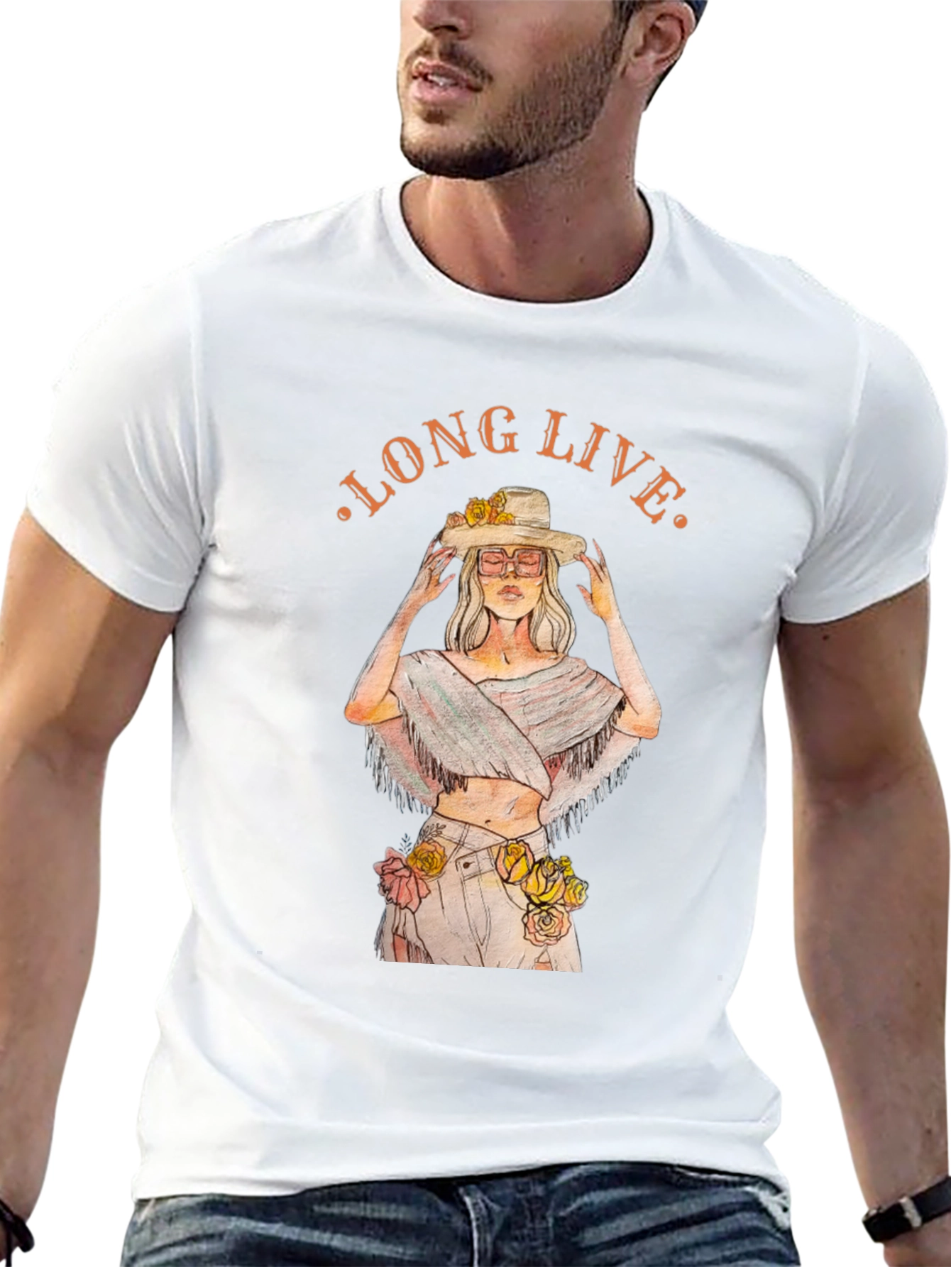 Long Live Floral Graphic Tee - Black