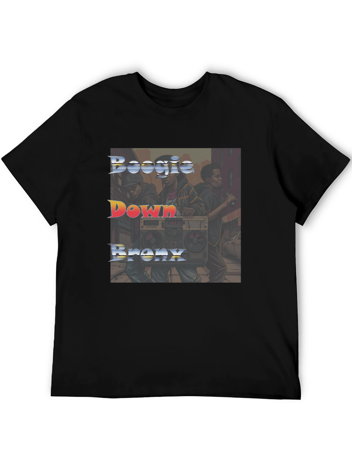 Boogie Down Bronx Graphic Tee - Cool Black Shirt