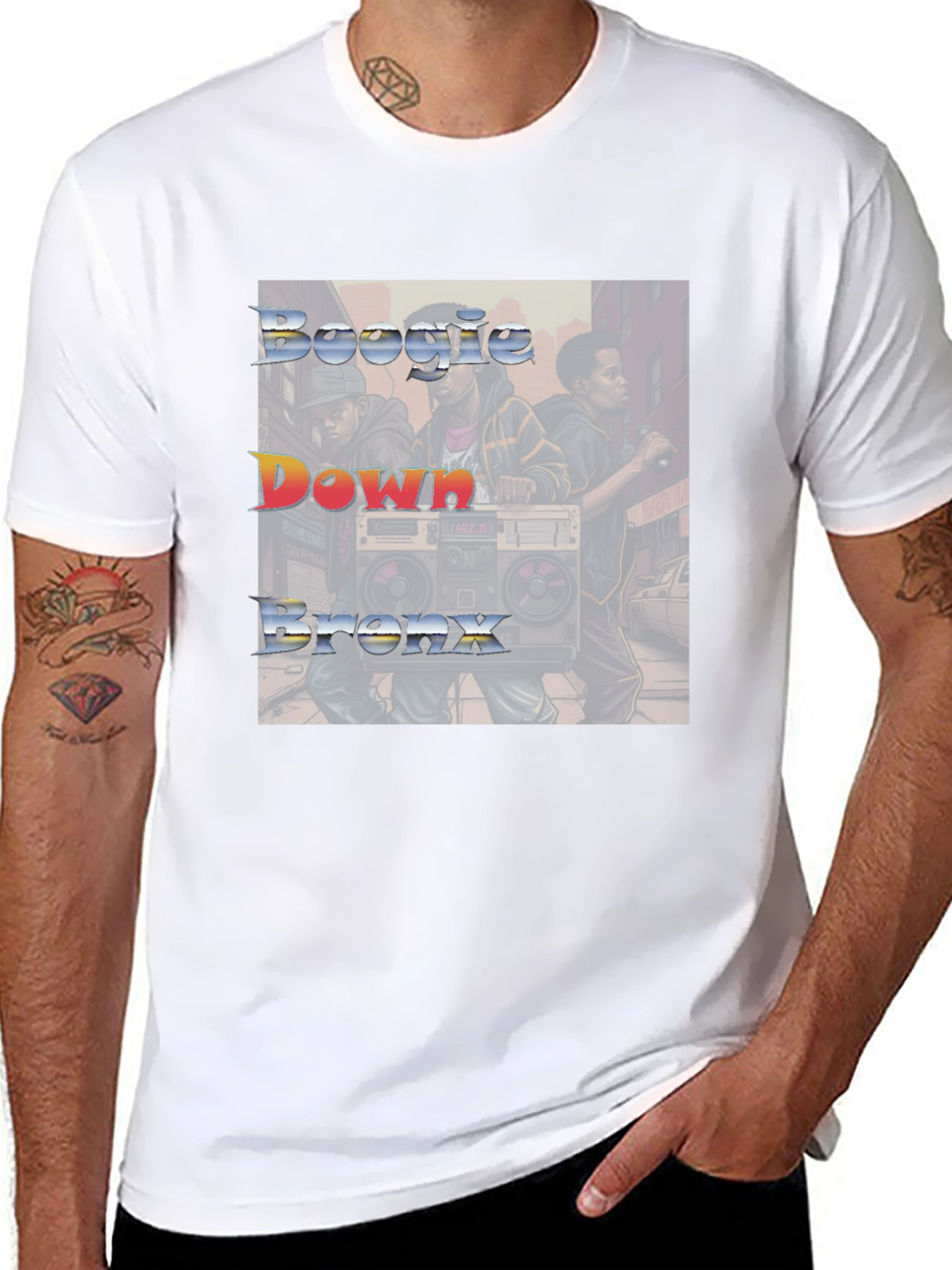 Boogie Down Bronx Graphic Tee - Cool Black Shirt