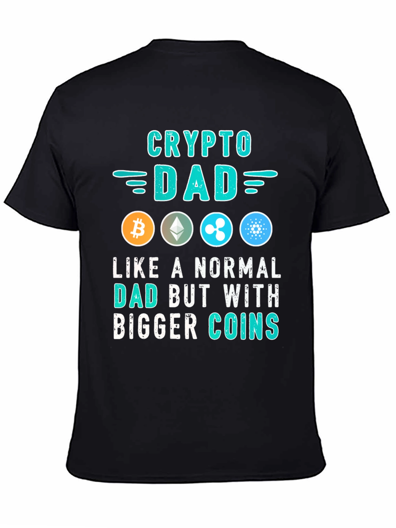Crypto Dad T-Shirt - Bitcoin Ethereum Ripple Cardano