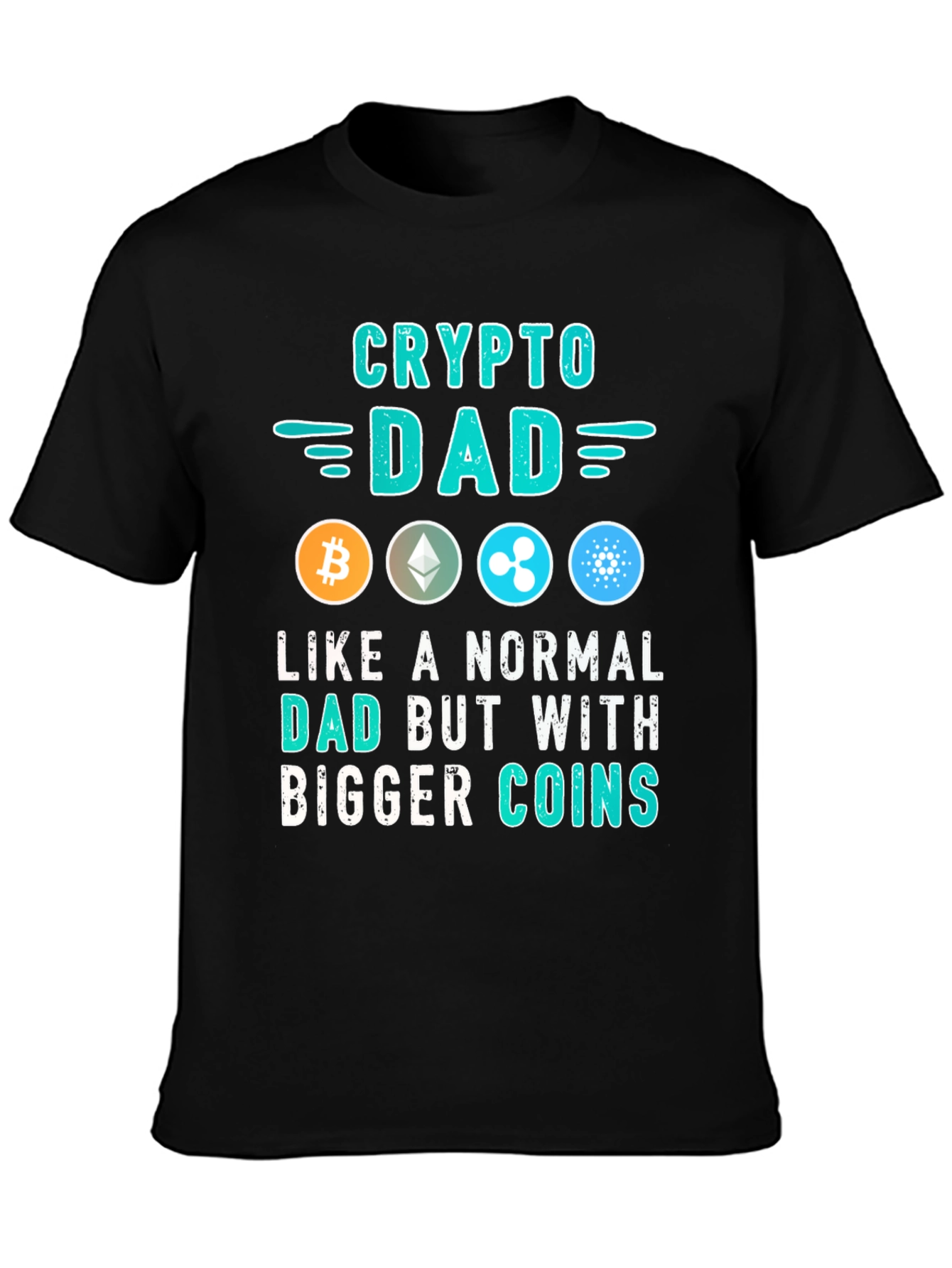 Crypto Dad T-Shirt - Bitcoin Ethereum Ripple Cardano