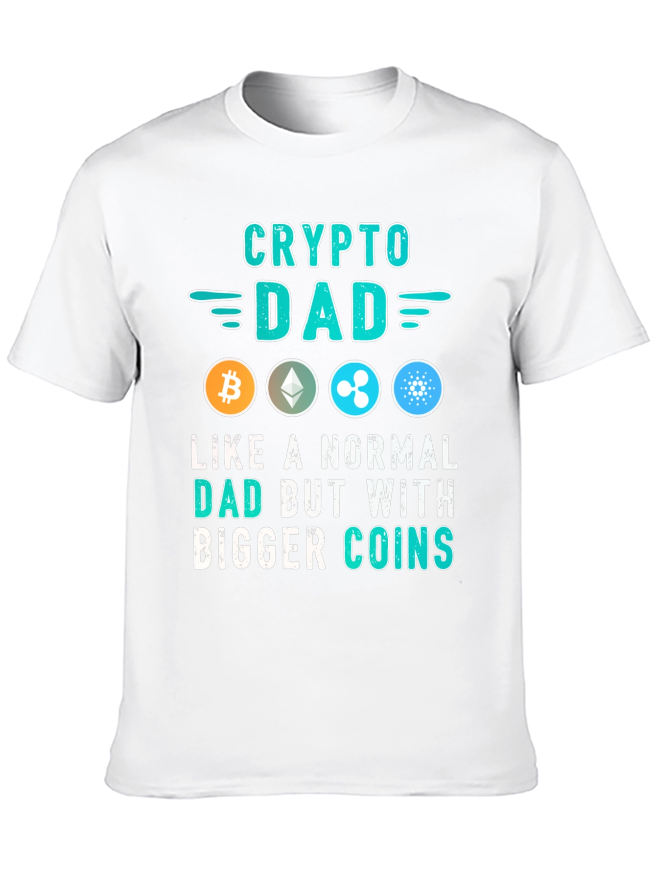 Crypto Dad T-Shirt - Bitcoin Ethereum Ripple Cardano