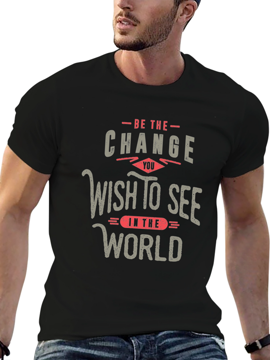 Be The Change T-Shirt Inspirational Design