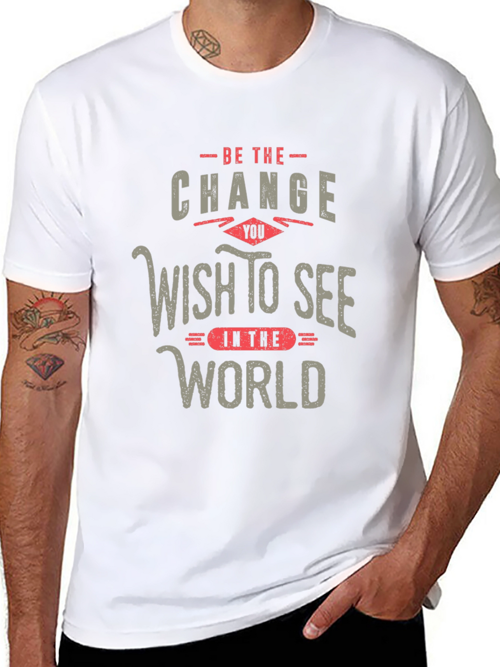Be The Change T-Shirt Inspirational Design