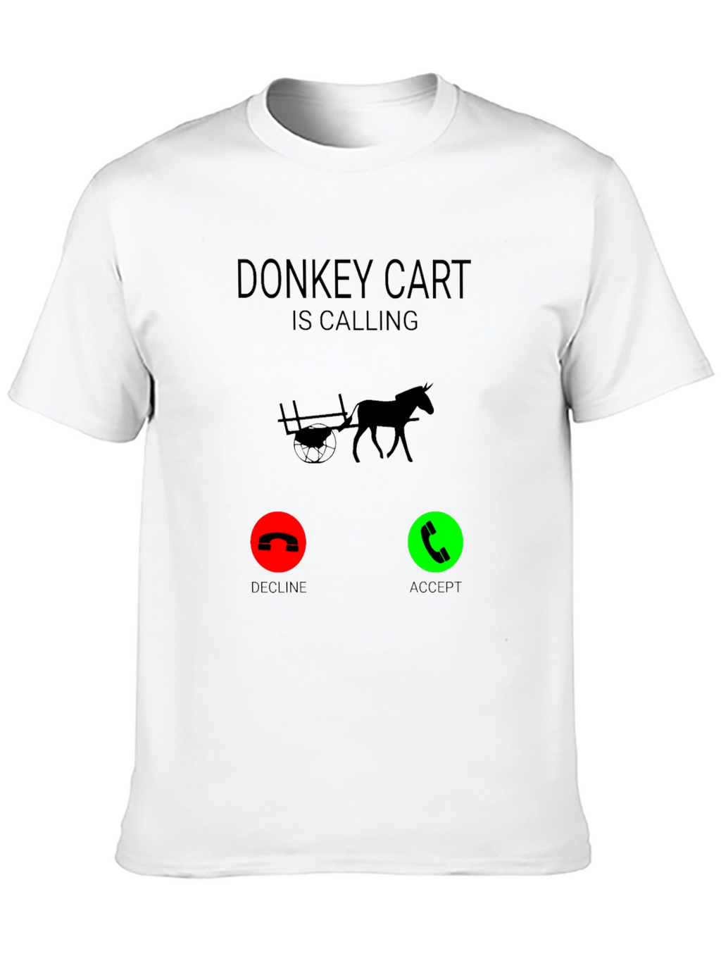 Donkey Cart Calling Black Graphic Tee