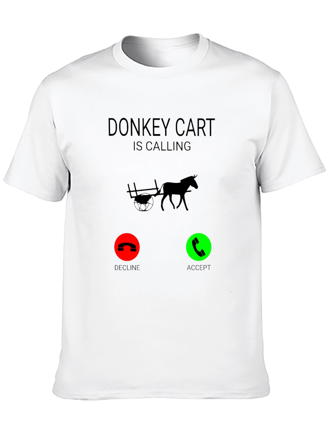 Donkey Cart Calling Black Graphic Tee