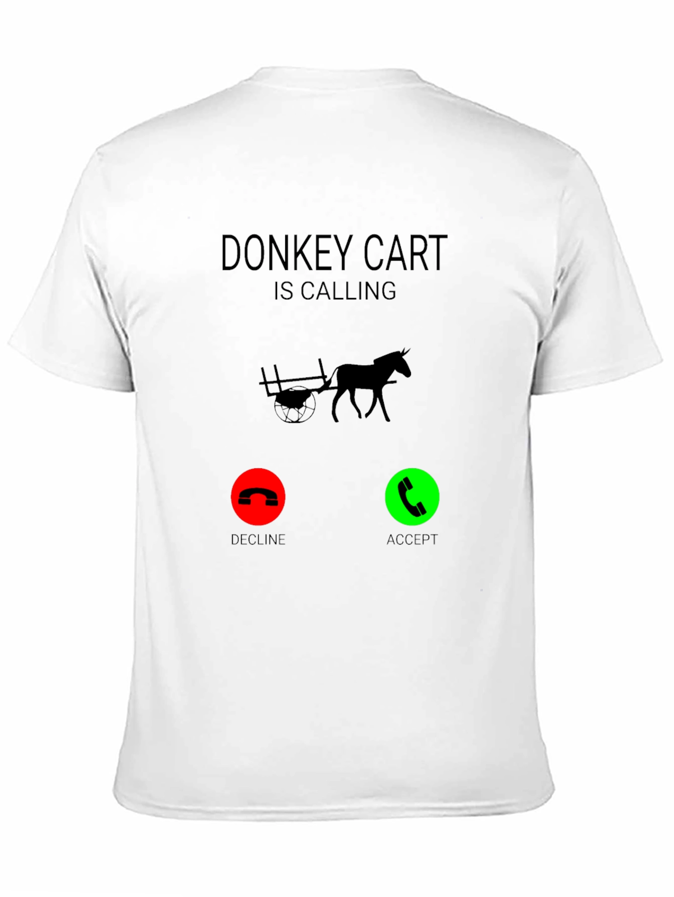 Donkey Cart Calling Black Graphic Tee
