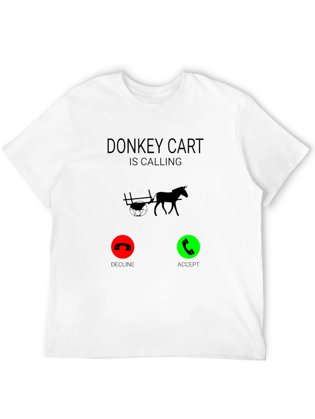 Donkey Cart Calling Black Graphic Tee