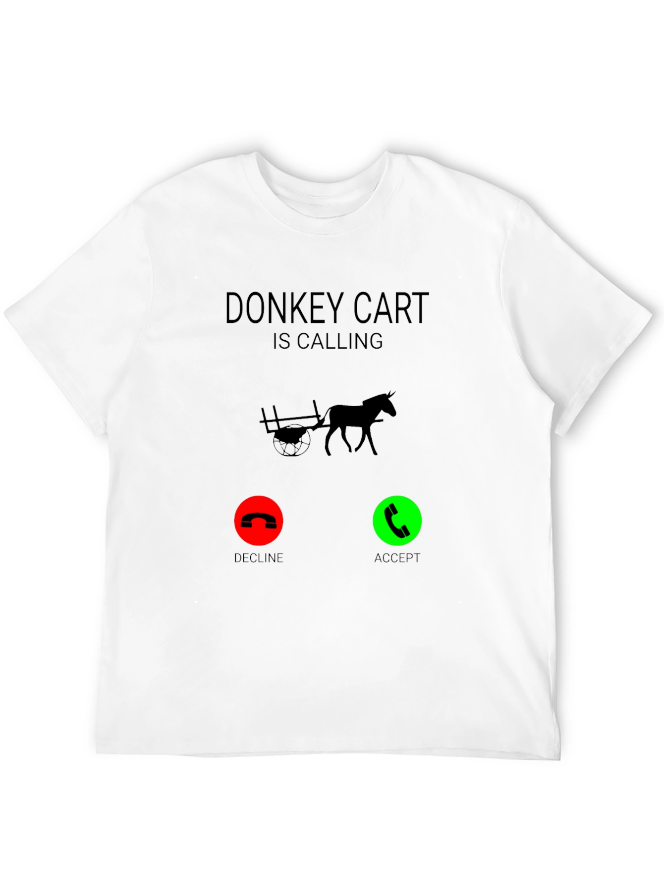 Donkey Cart Calling Black Graphic Tee