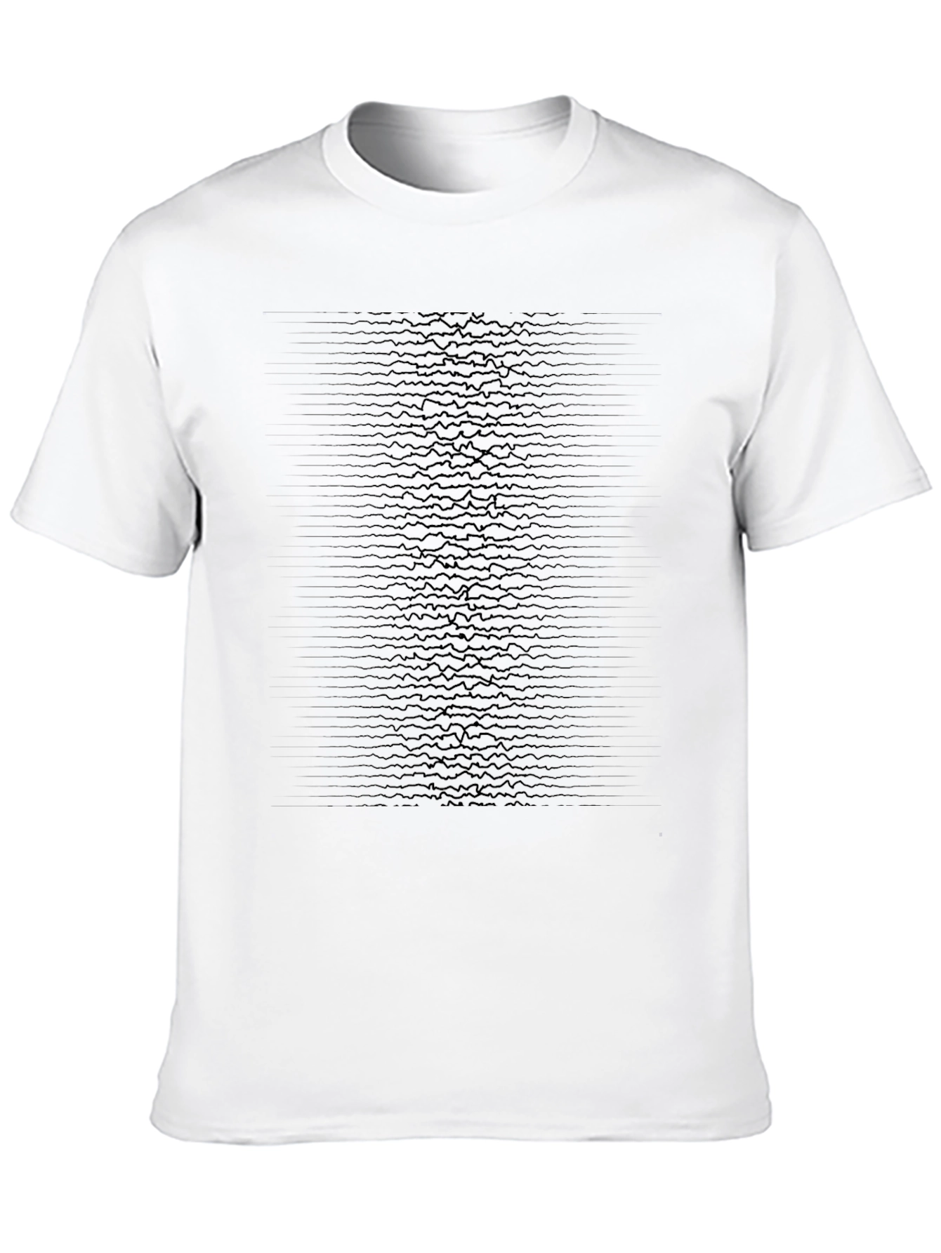 Stylish Black Graphic Tee - Unknown Pleasures Waveform
