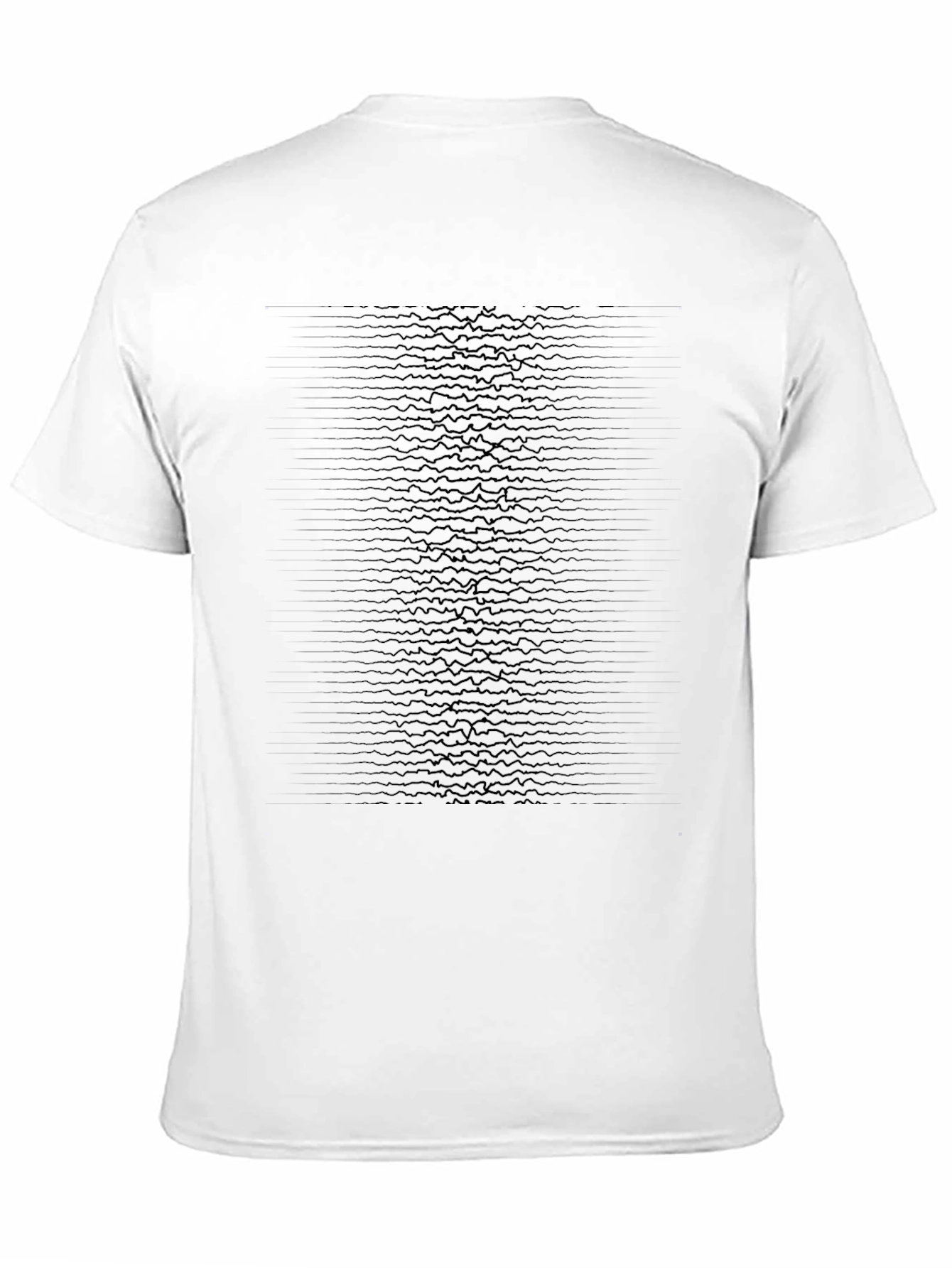 Stylish Black Graphic Tee - Unknown Pleasures Waveform