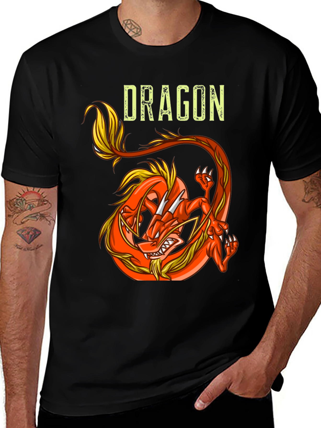 Dragon Graphic Tee - Fierce & Stylish Black T-Shirt