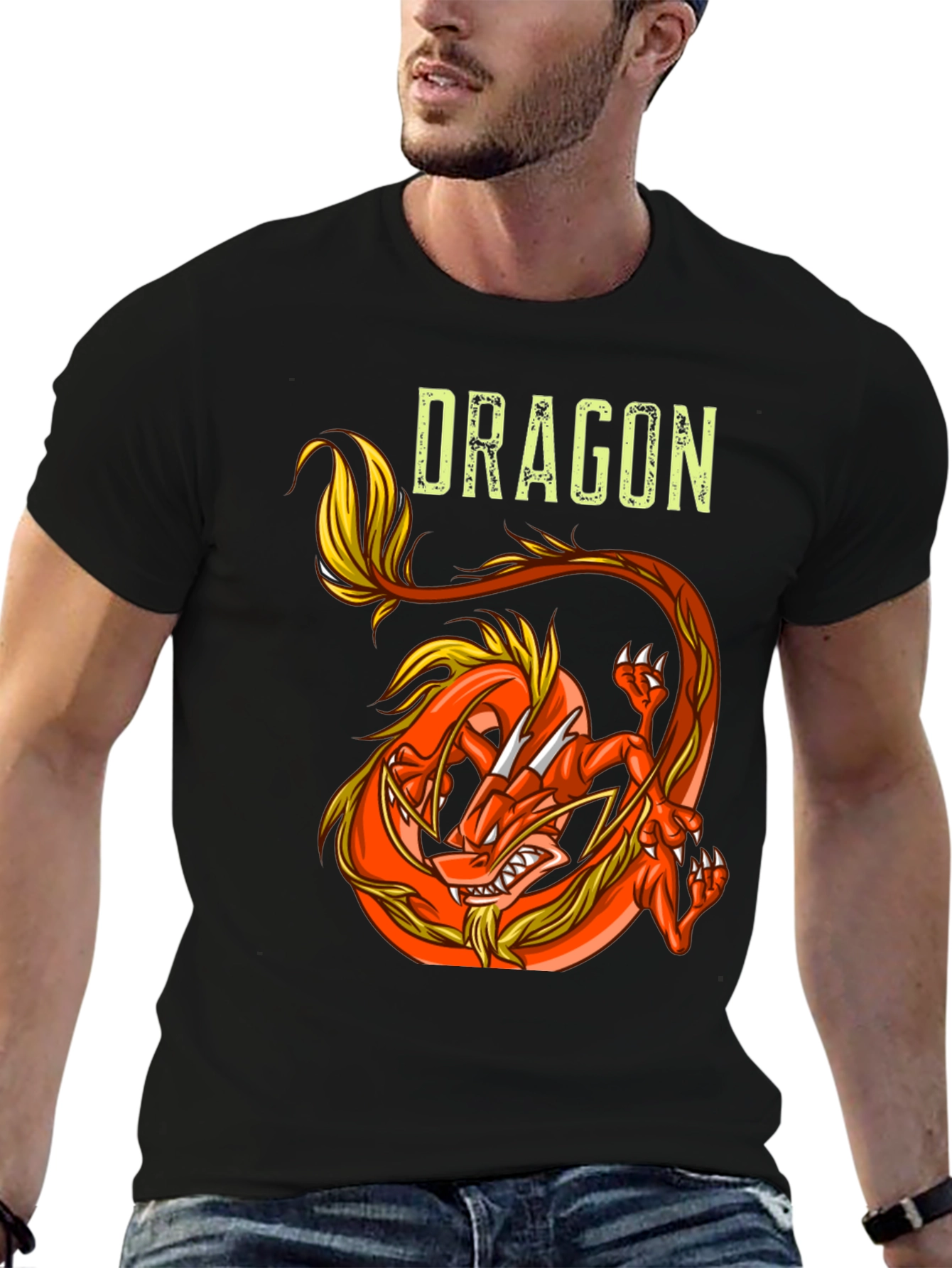 Dragon Graphic Tee - Fierce & Stylish Black T-Shirt