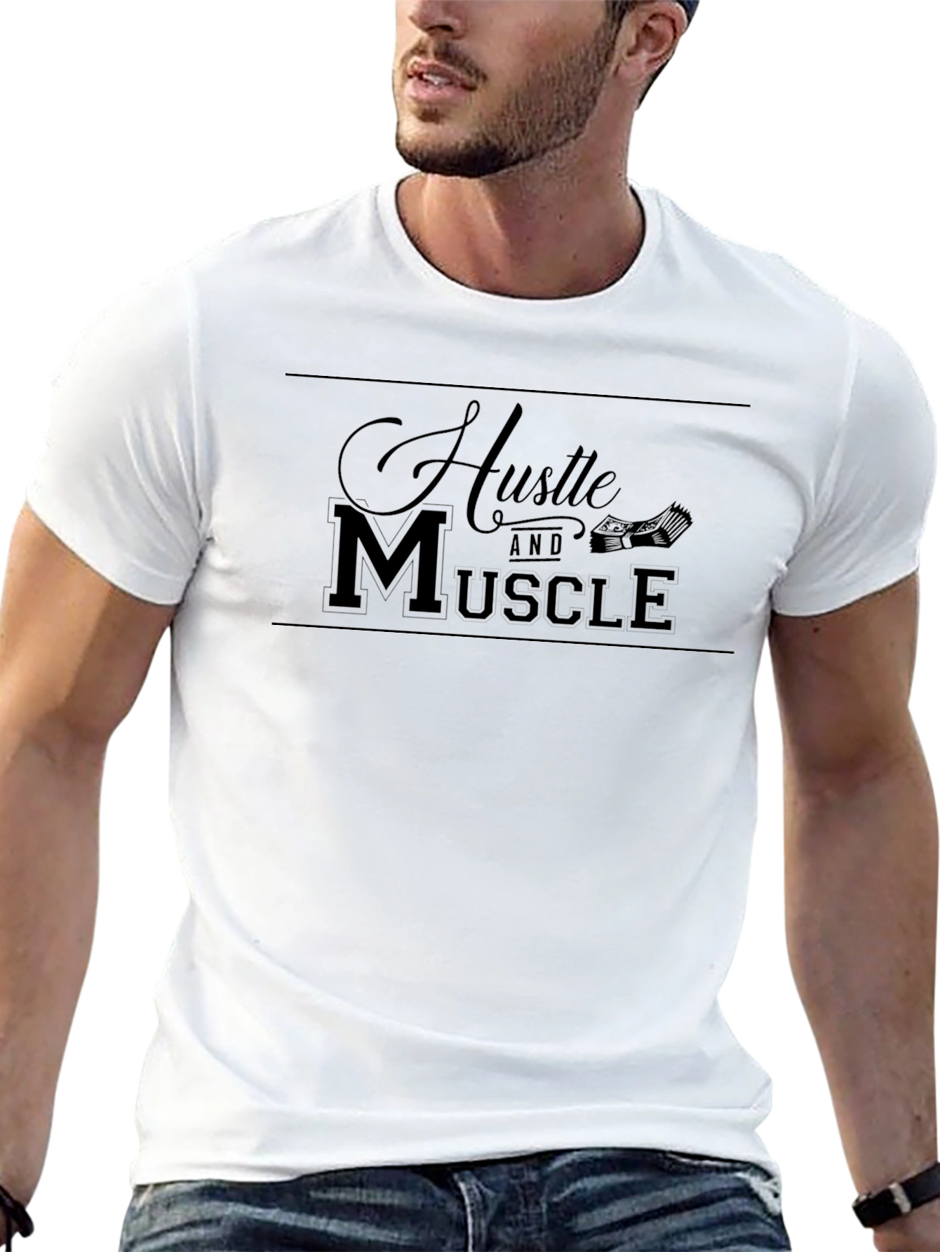 Hustle and Muscle Black T-Shirt
