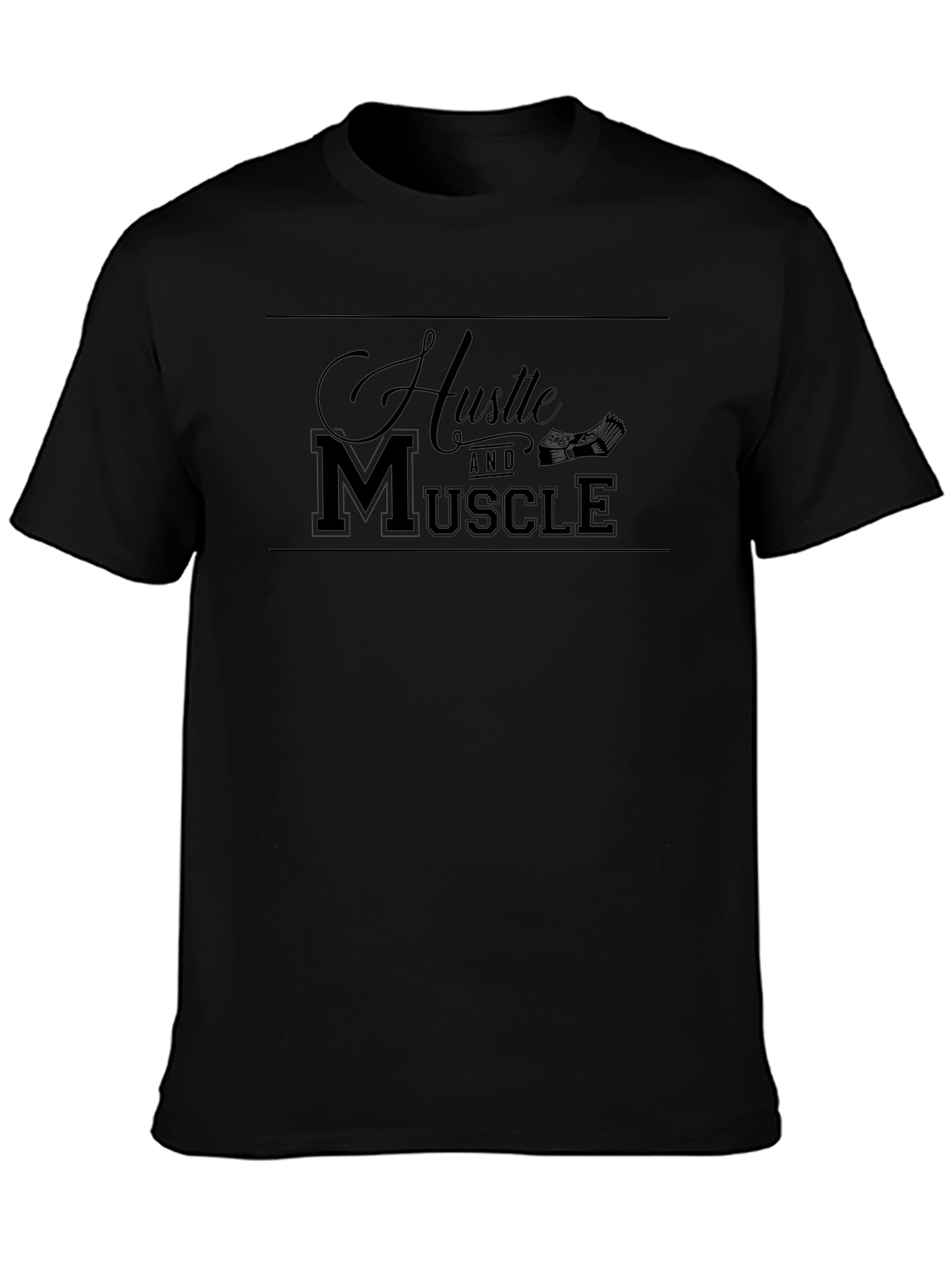 Hustle and Muscle Black T-Shirt