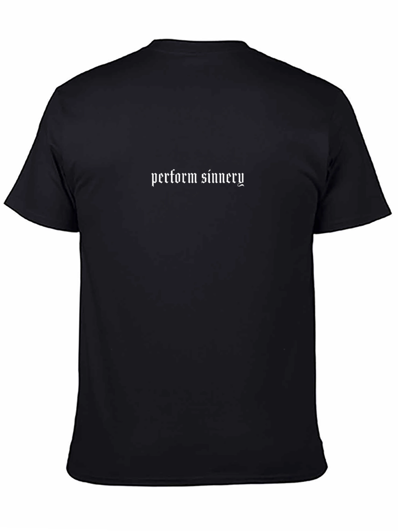 Perform Sinnery T-Shirt Black Cotton Graphic Print