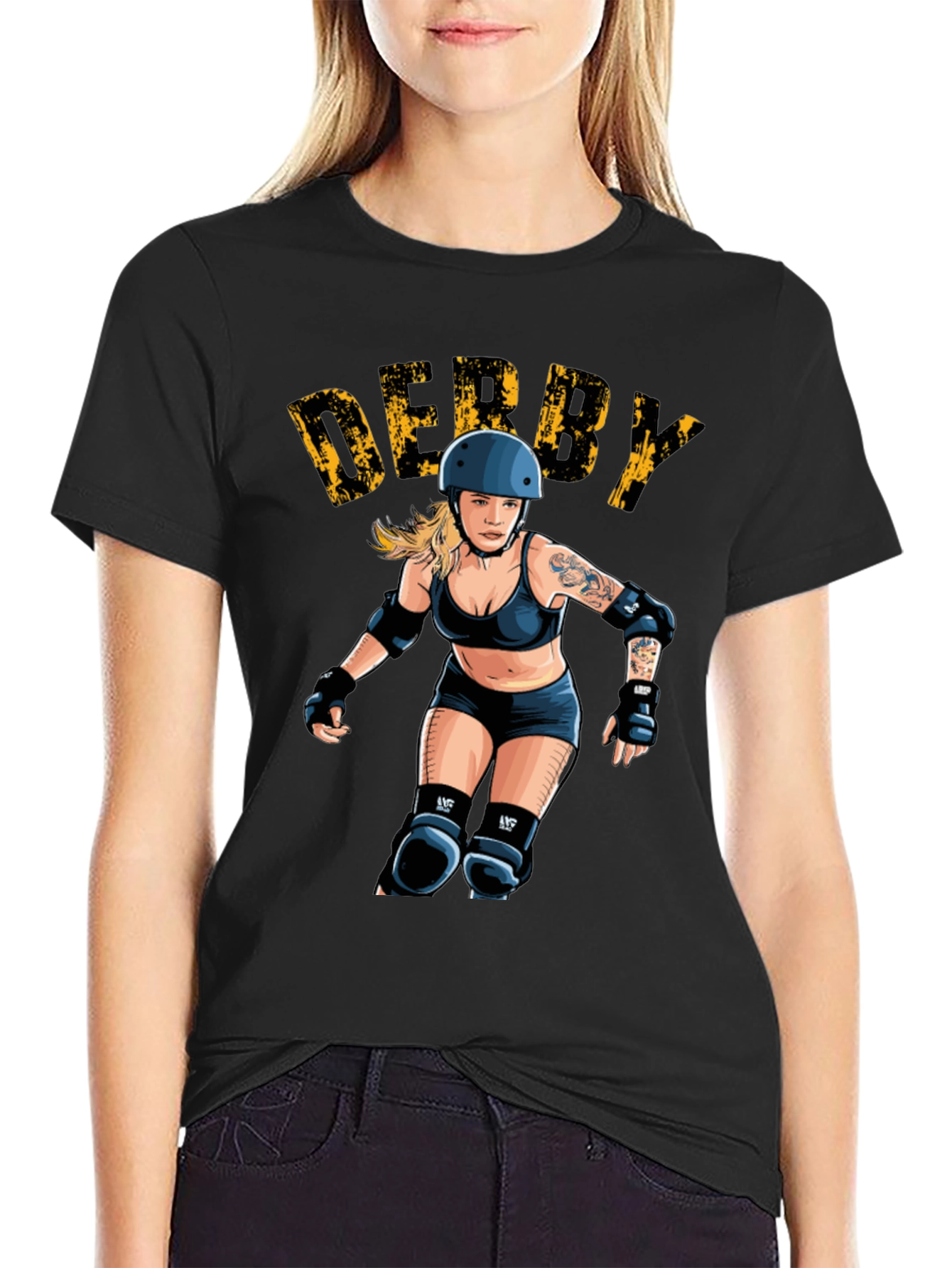 Derby Girl Graphic T-Shirt - Roller Derby Tee