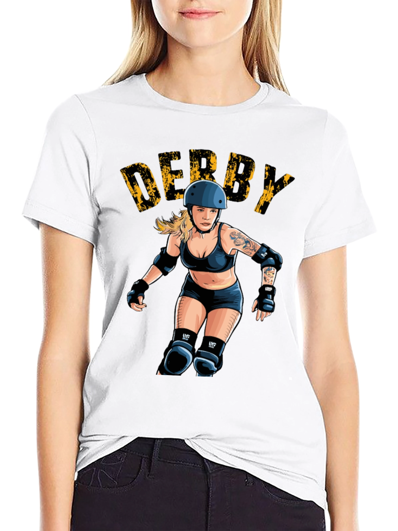 Derby Girl Graphic T-Shirt - Roller Derby Tee