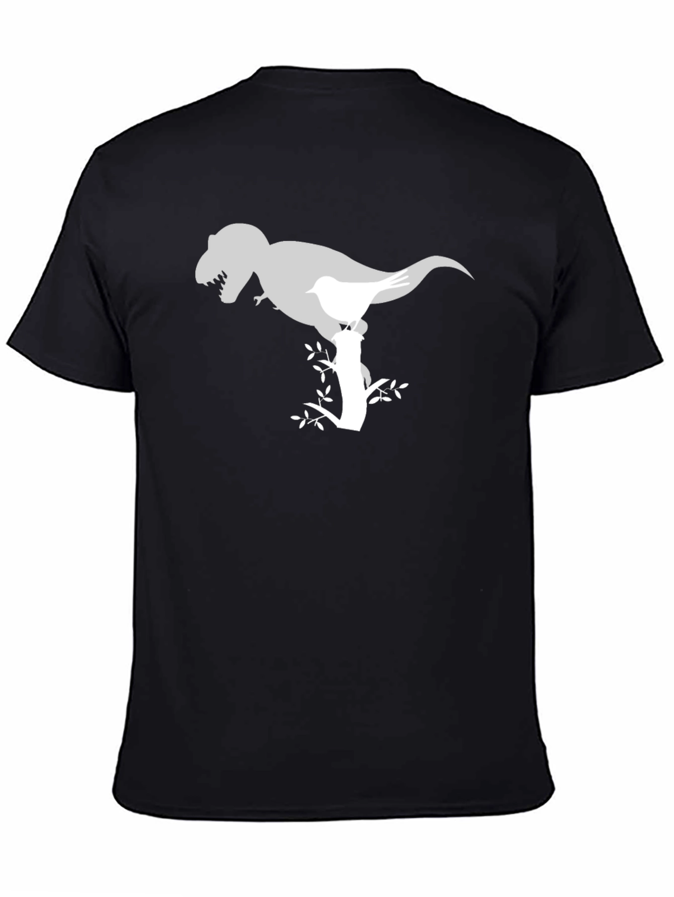 Dino Bird Perch T-Shirt - Quirky Graphic Tee