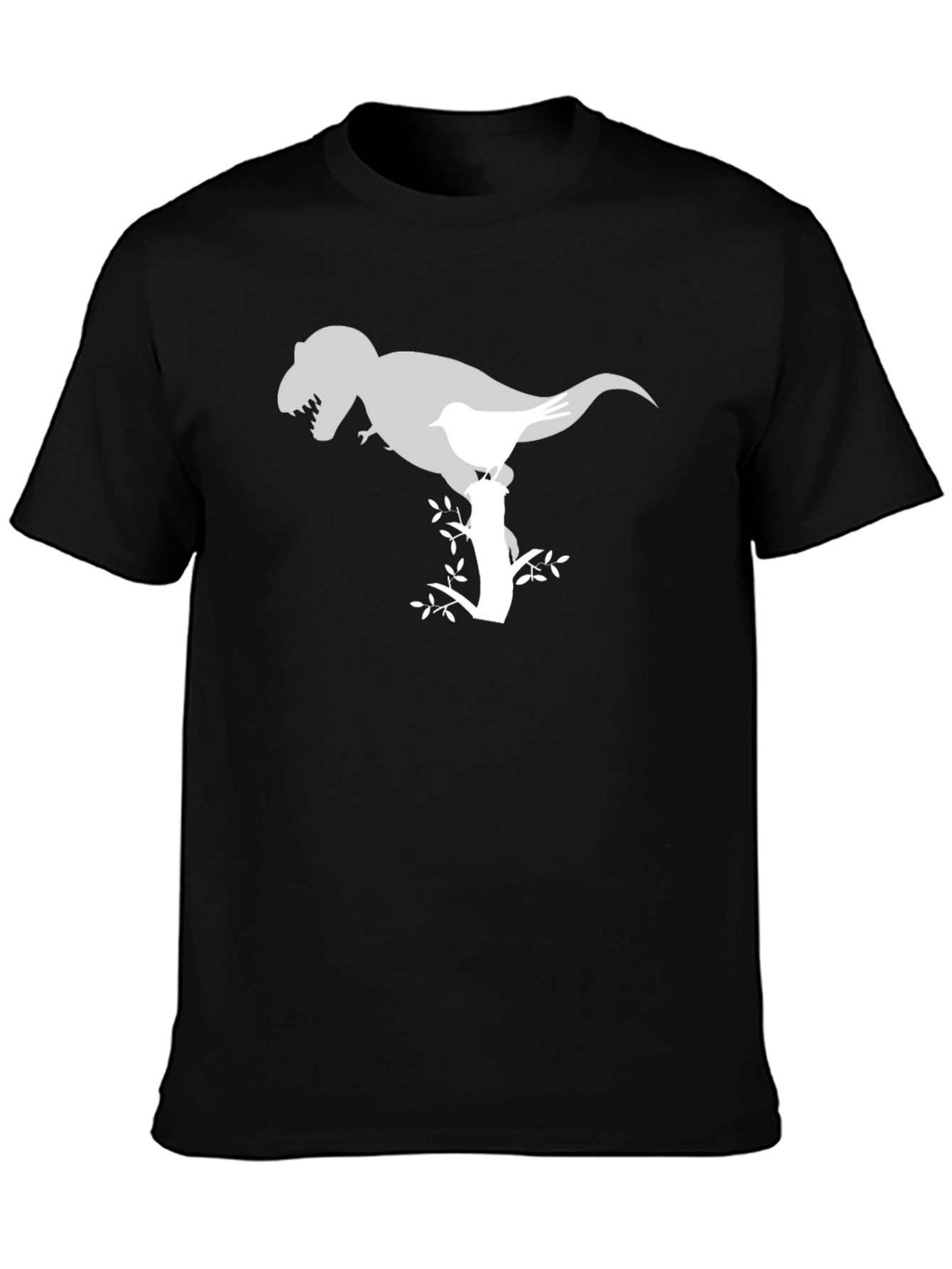 Dino Bird Perch T-Shirt - Quirky Graphic Tee