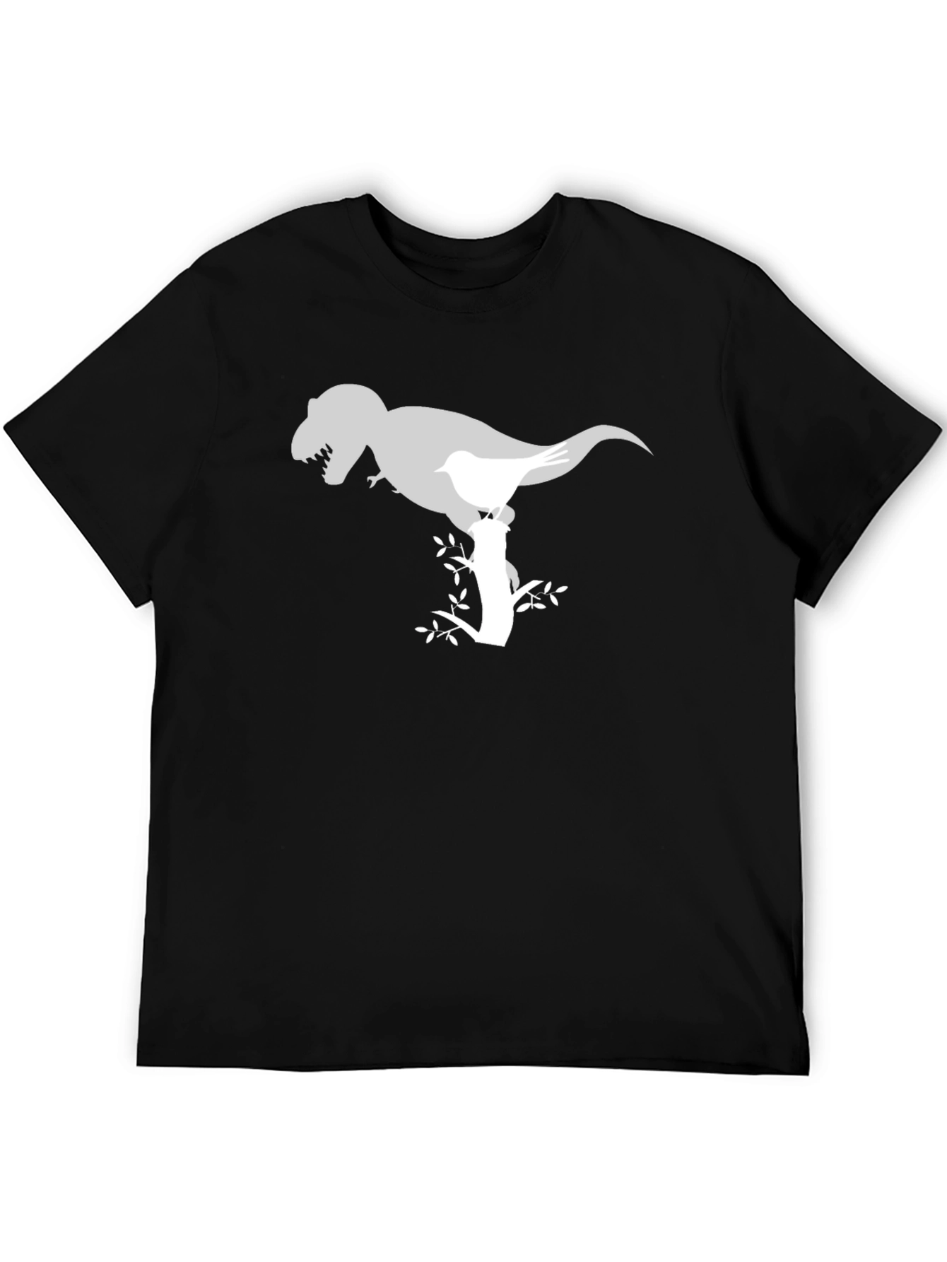 Dino Bird Perch T-Shirt - Quirky Graphic Tee