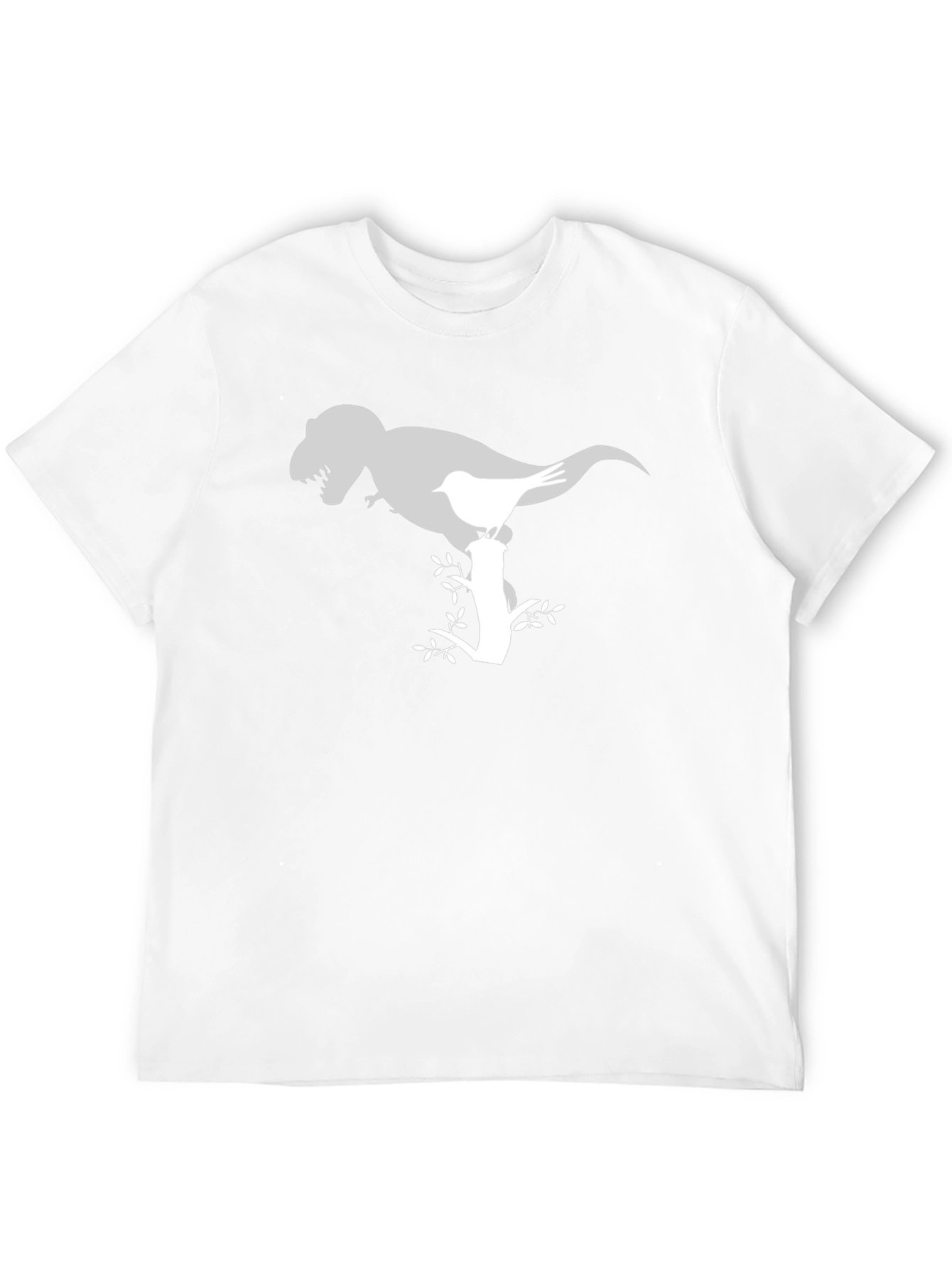 Dino Bird Perch T-Shirt - Quirky Graphic Tee