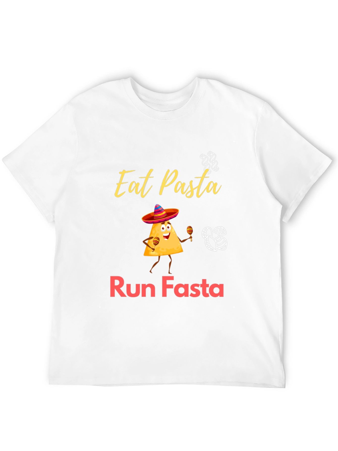 Eat Pasta Run Fasta T-Shirt Funny Graphic Tee