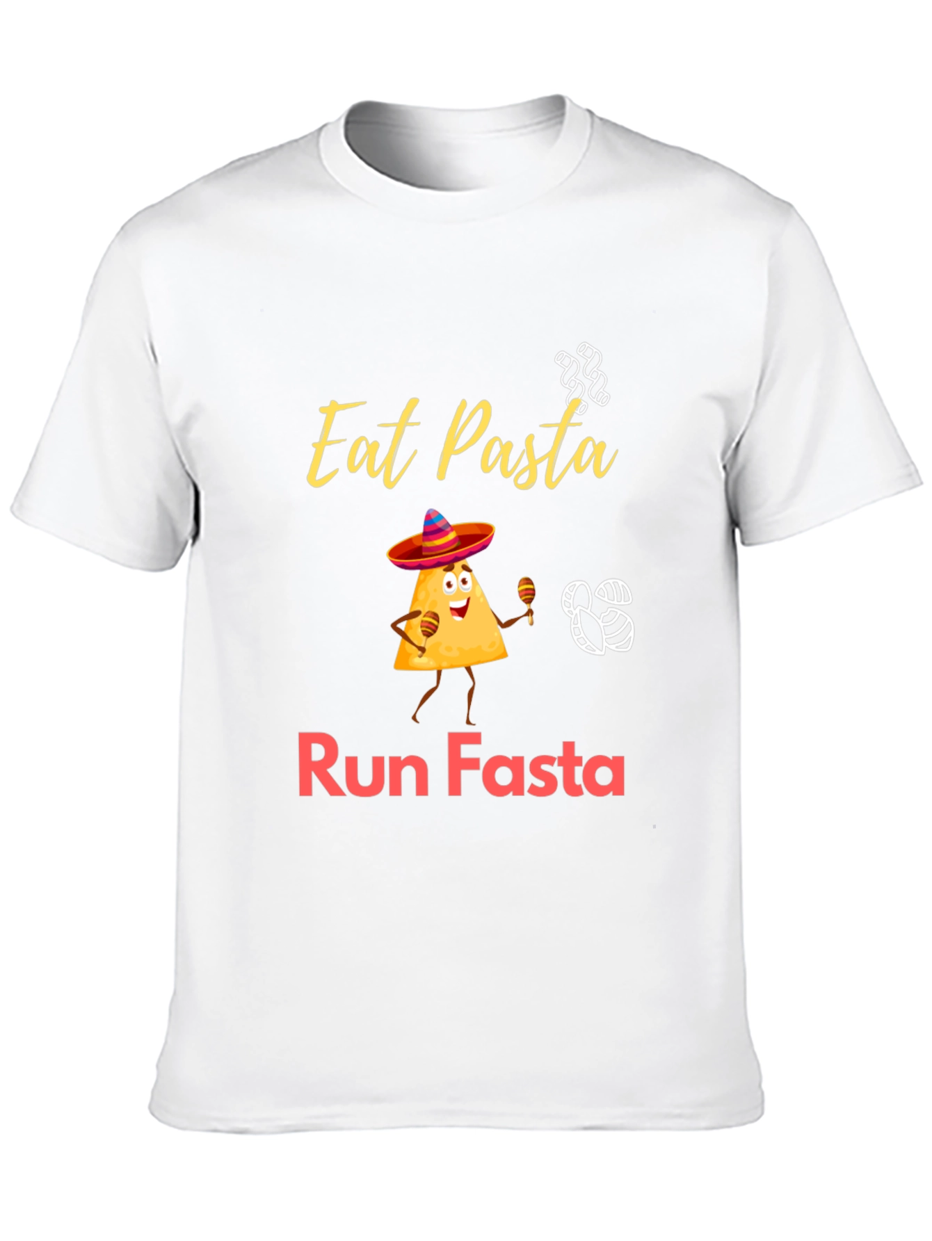 Eat Pasta Run Fasta T-Shirt Funny Graphic Tee