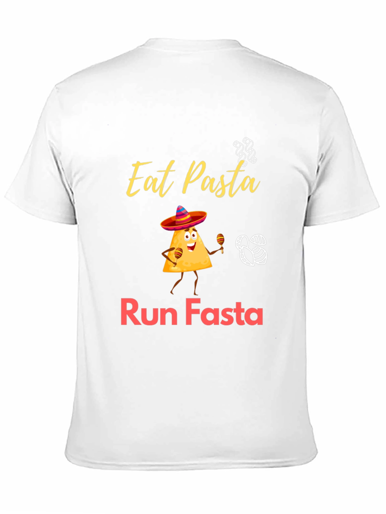 Eat Pasta Run Fasta T-Shirt Funny Graphic Tee